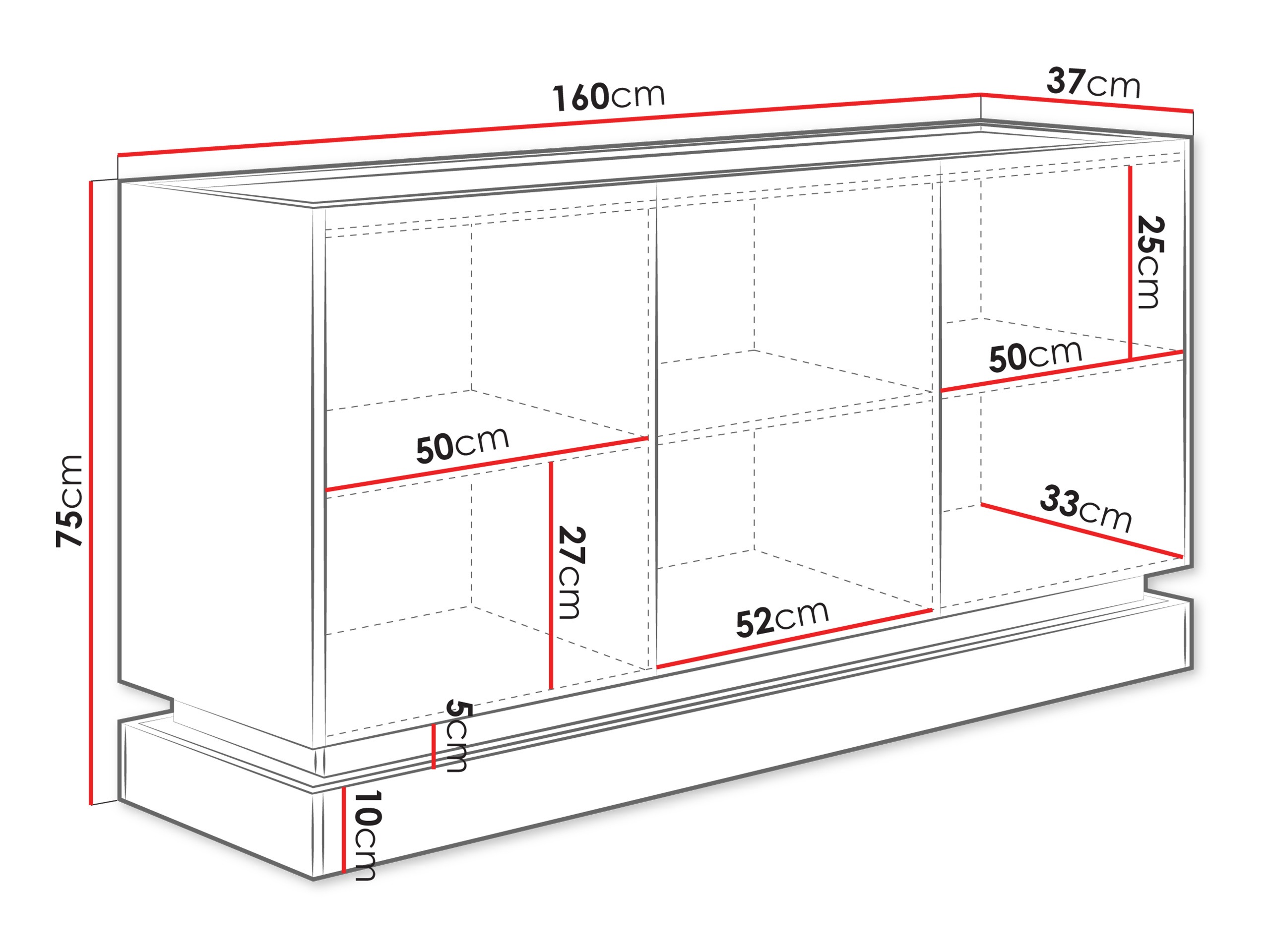 Μπουφέ Comfivo Tilia I (Ανοιχτό καφέ + Δρυς)