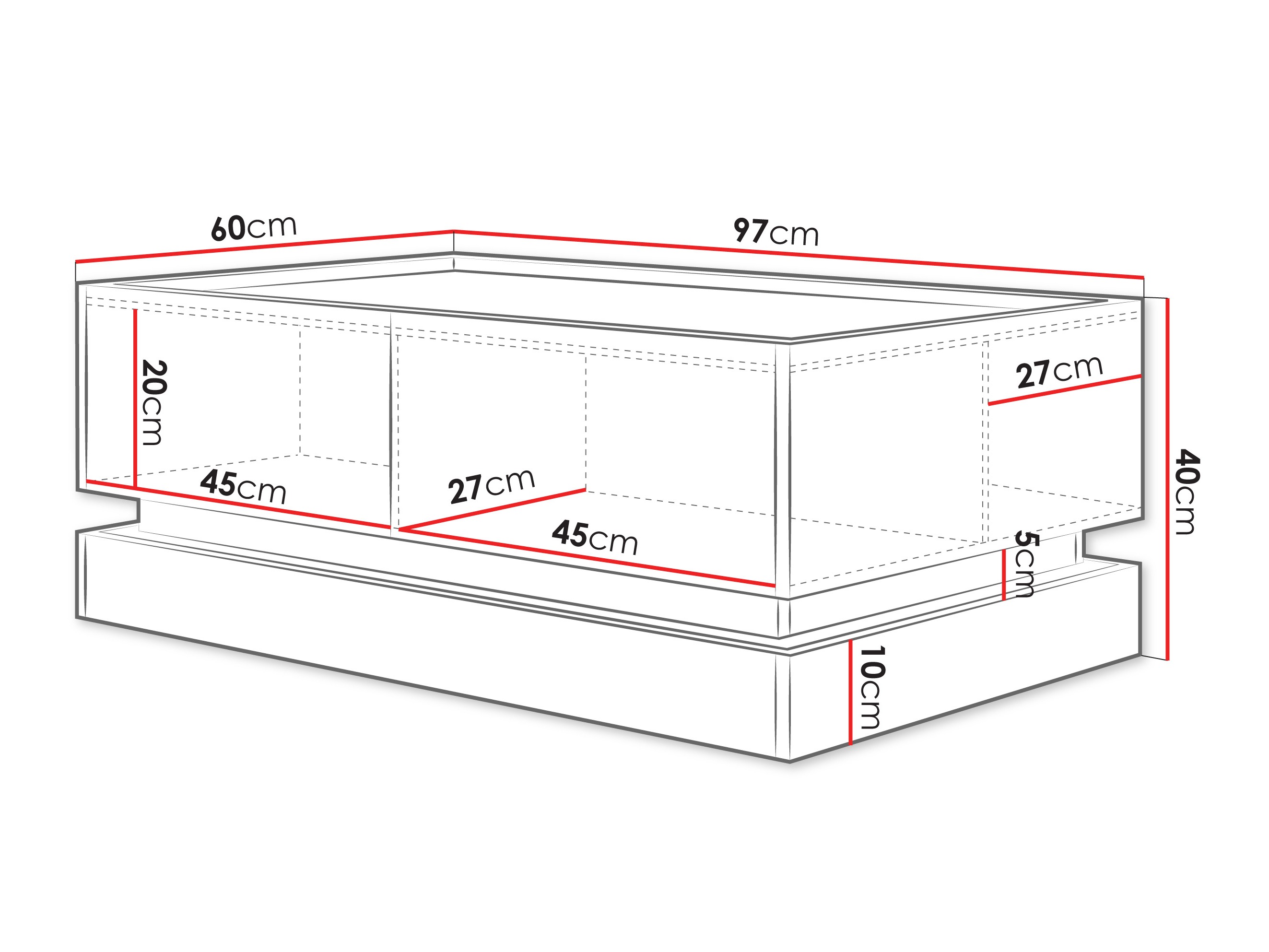 Τραπεζάκι σαλονιού Comfivo Tilia (Μαύρο + Δρυς)