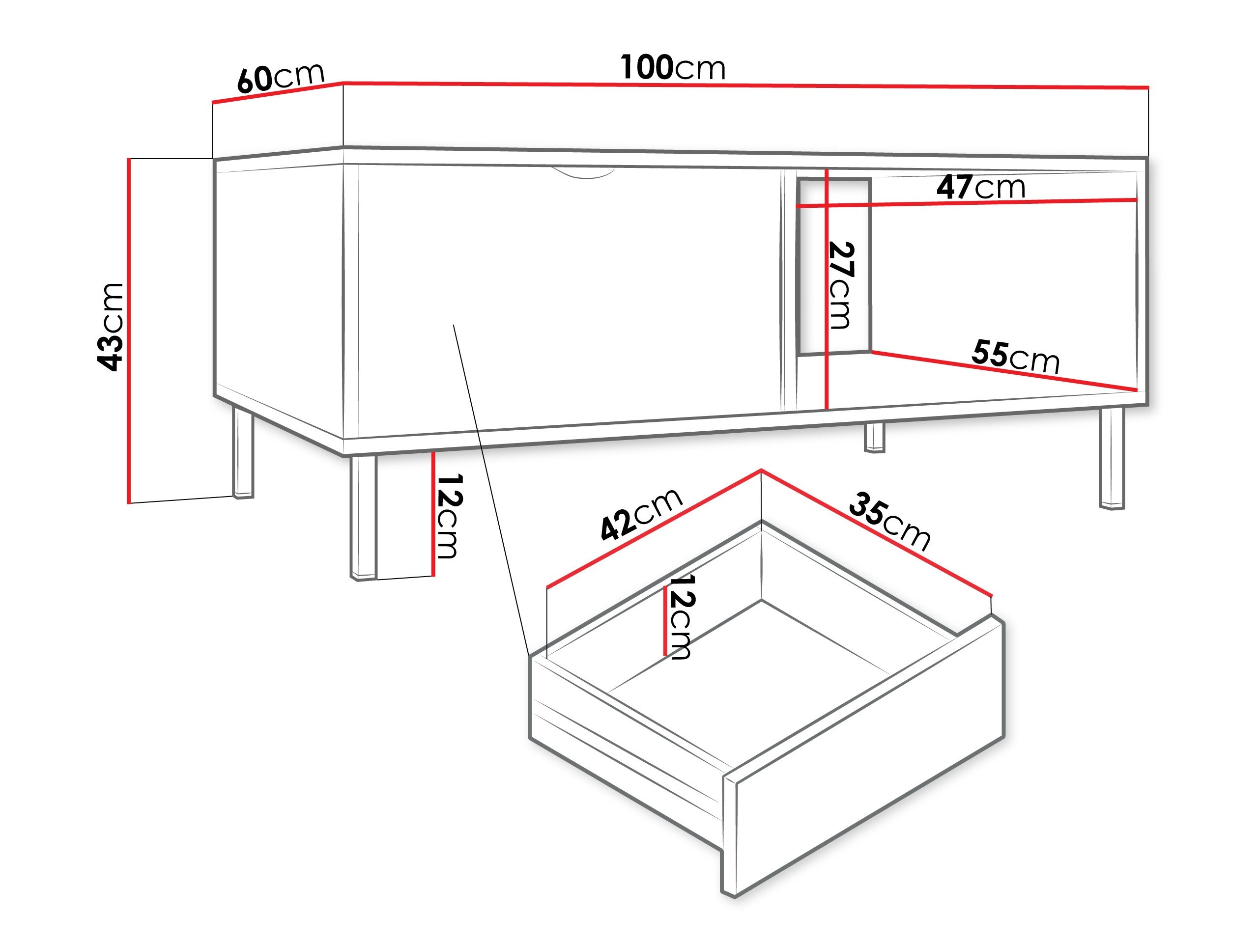 Τραπεζάκι σαλονιού Comfivo Elblare