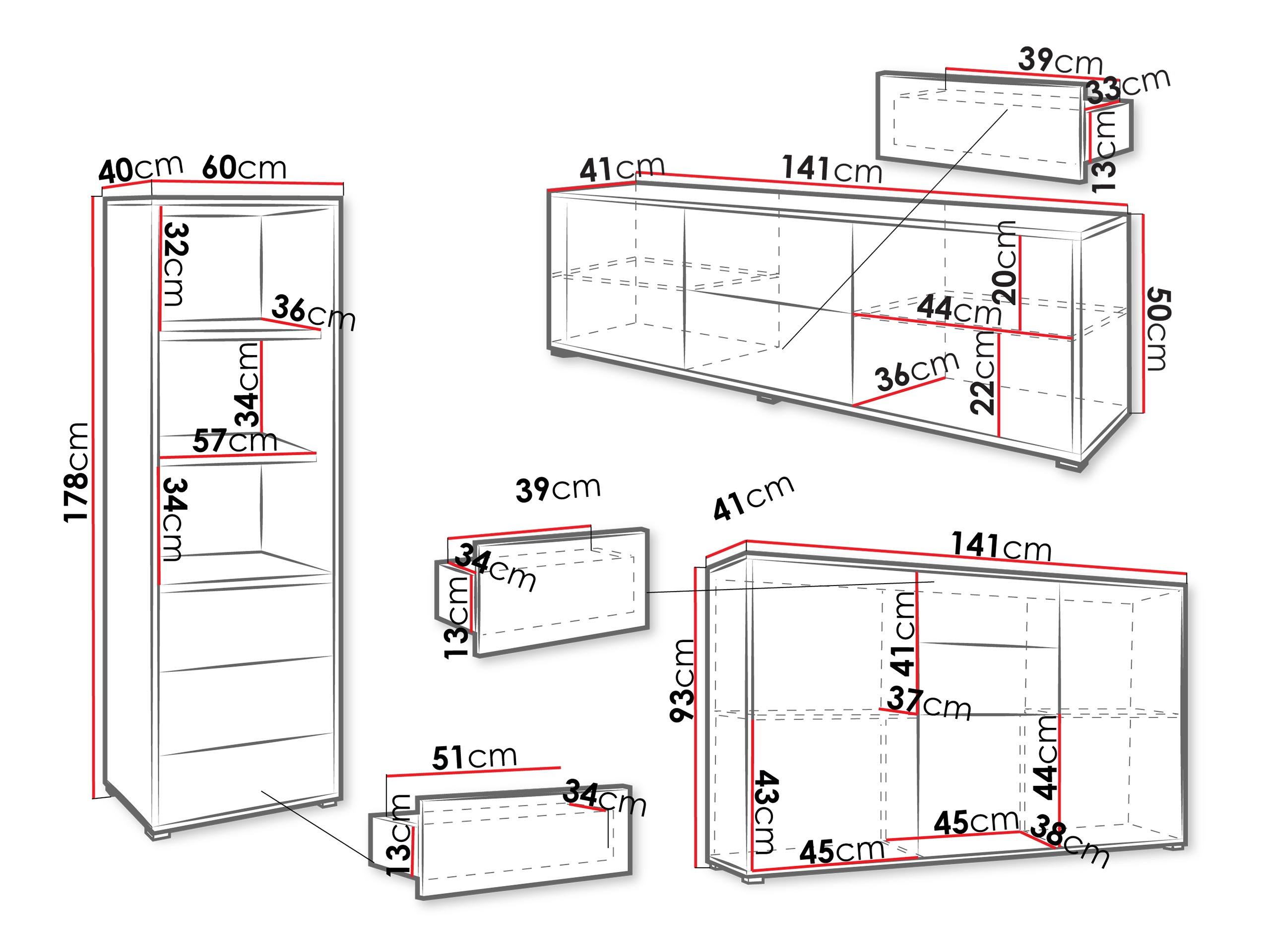 Σετ επίπλων σαλονιού Comfivo Tutela III (Άσπρο)