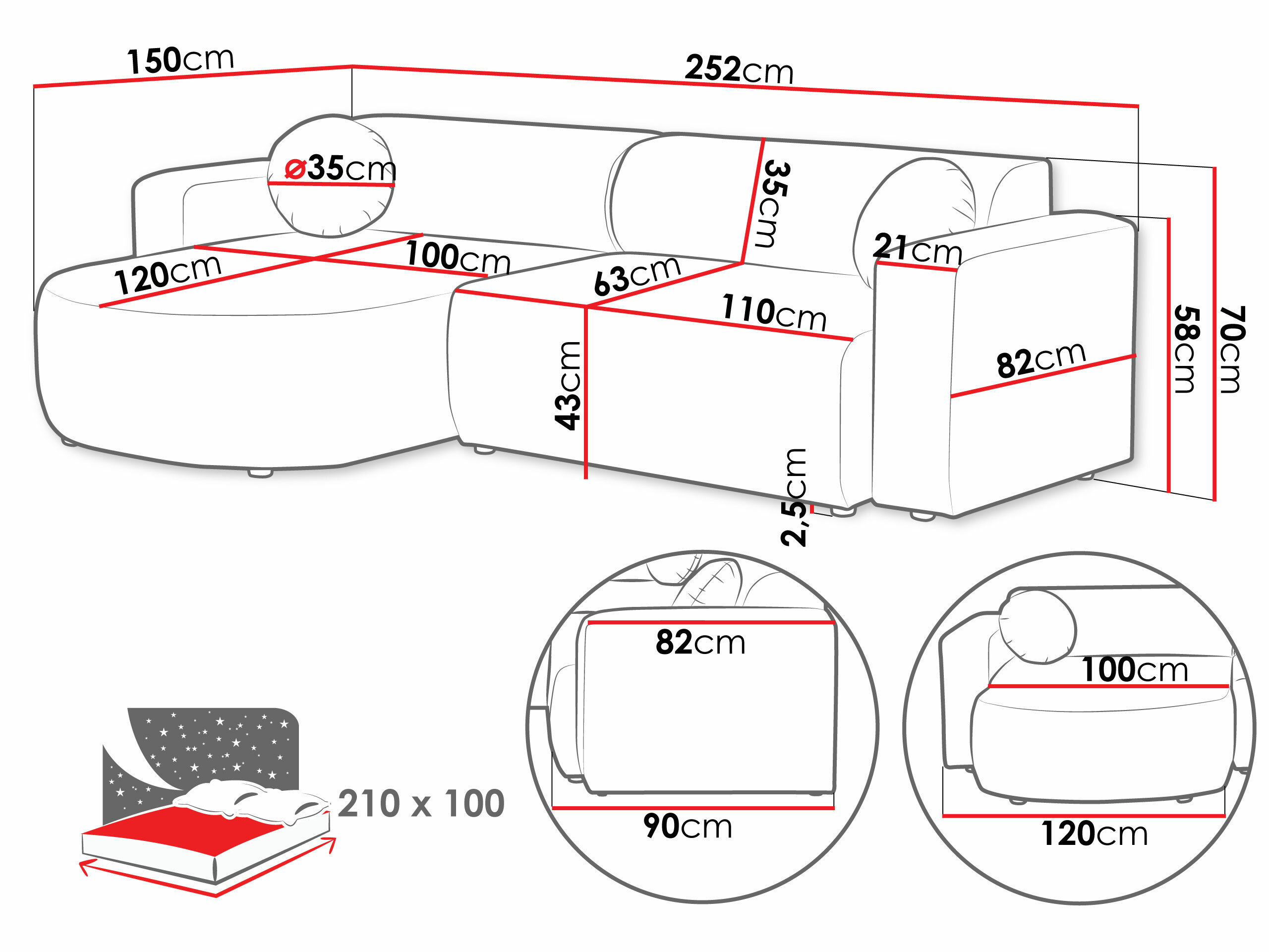 Γωνιακός Καναπές Comfivo Pullus (Velo 623)