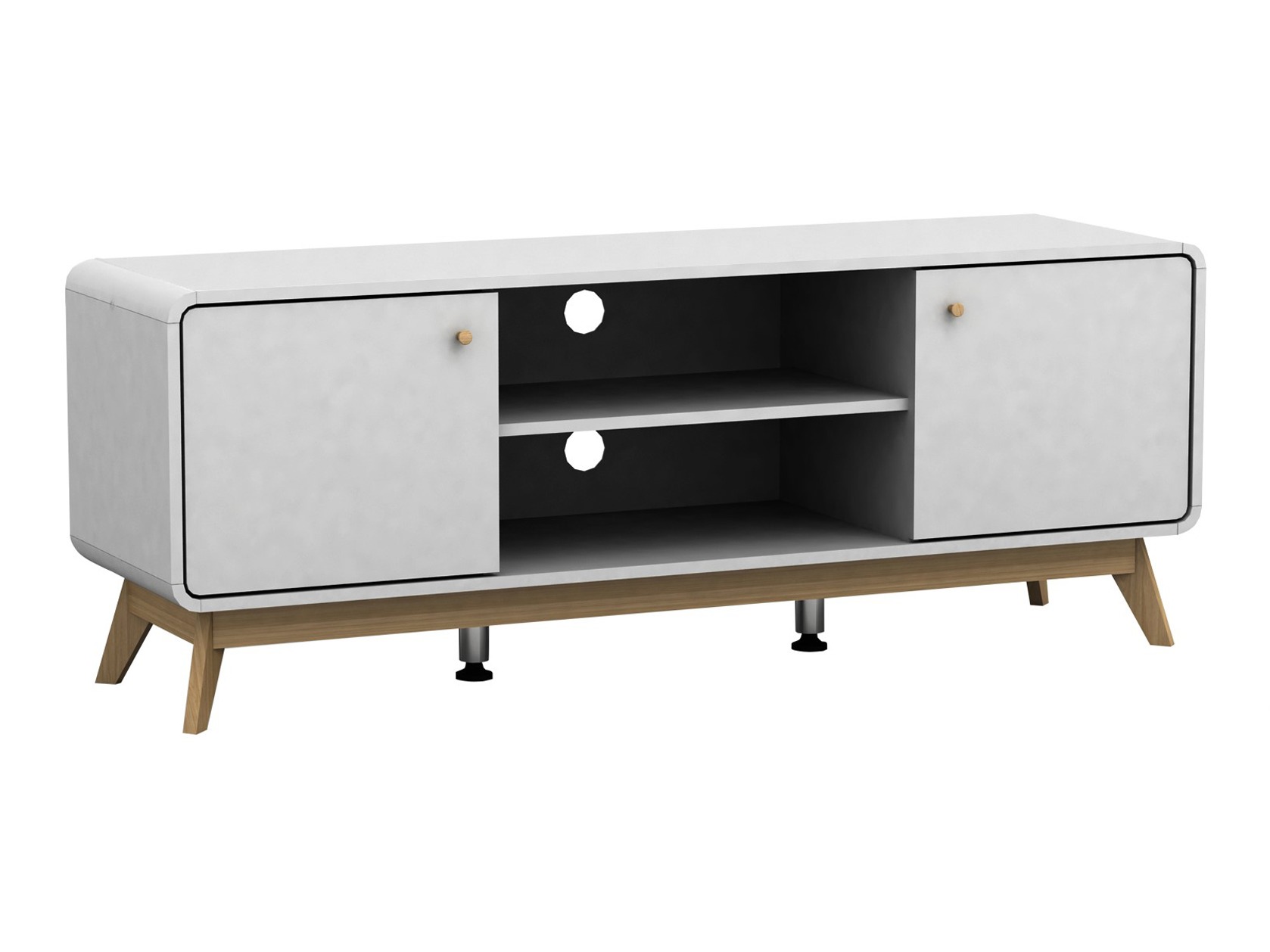 TV stand Elbtena 107 (White + Oak)