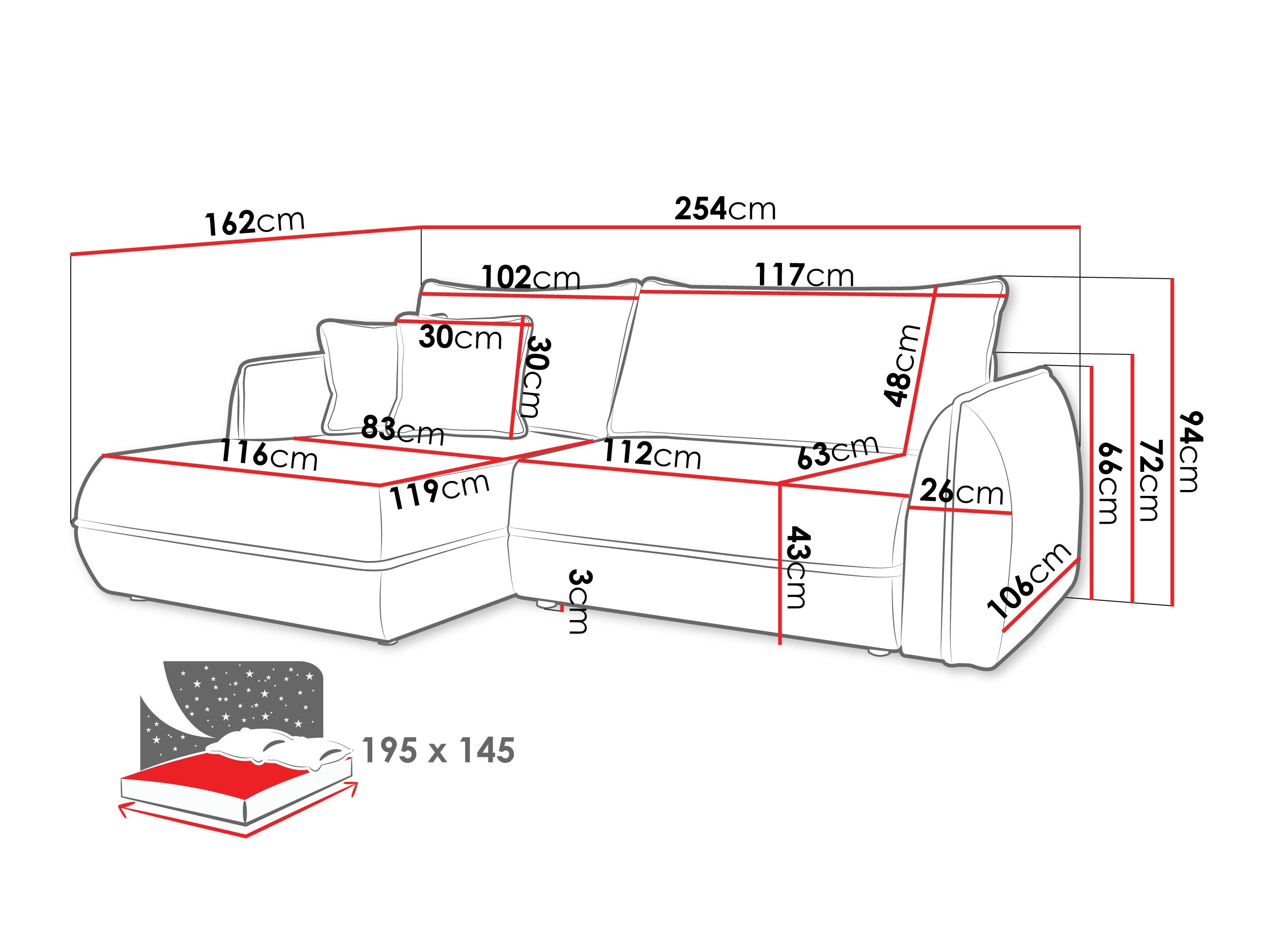 Γωνιακός Καναπές Ficas (Lima 16)
