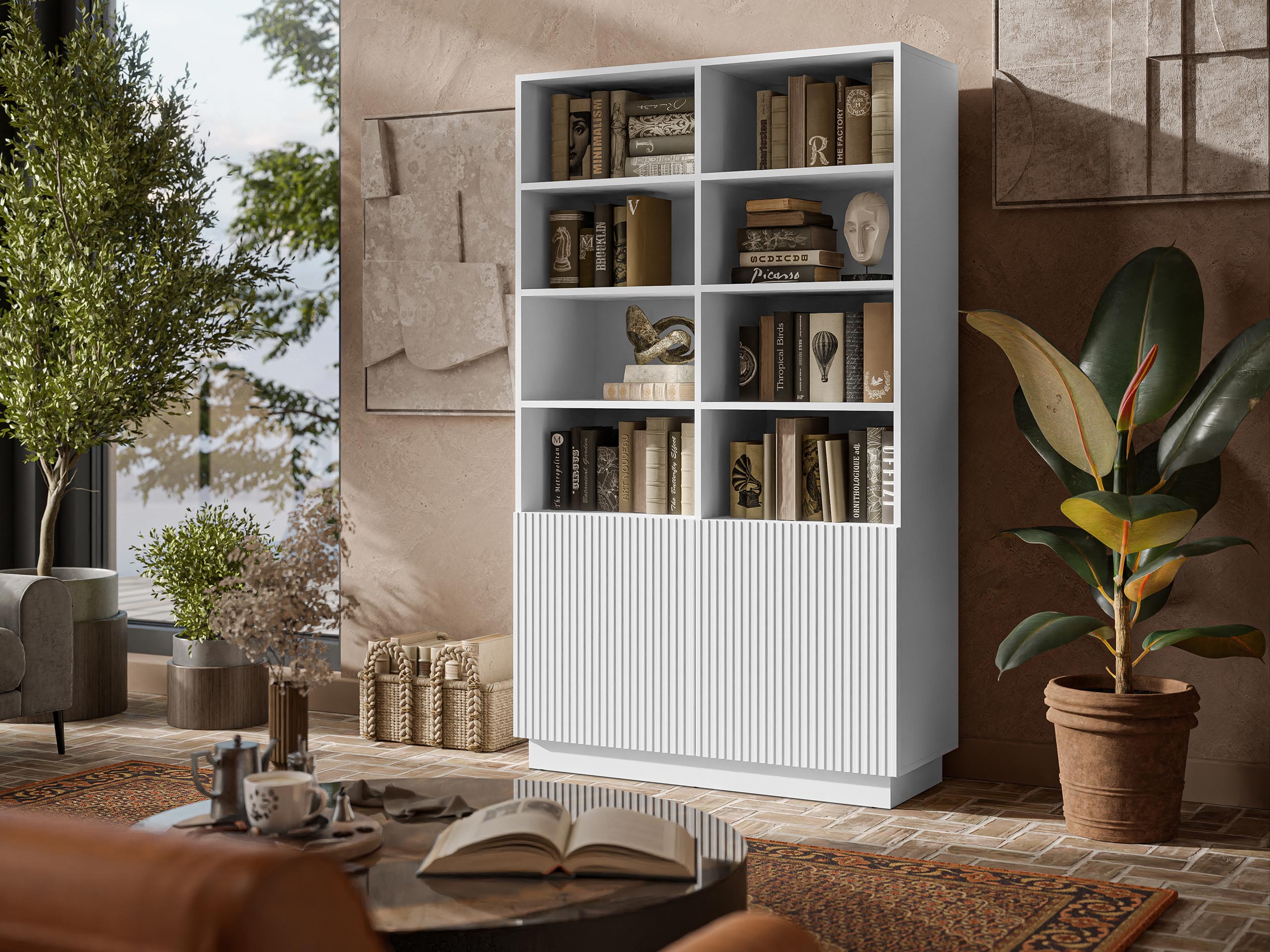 Bookcase Lingua (White)
