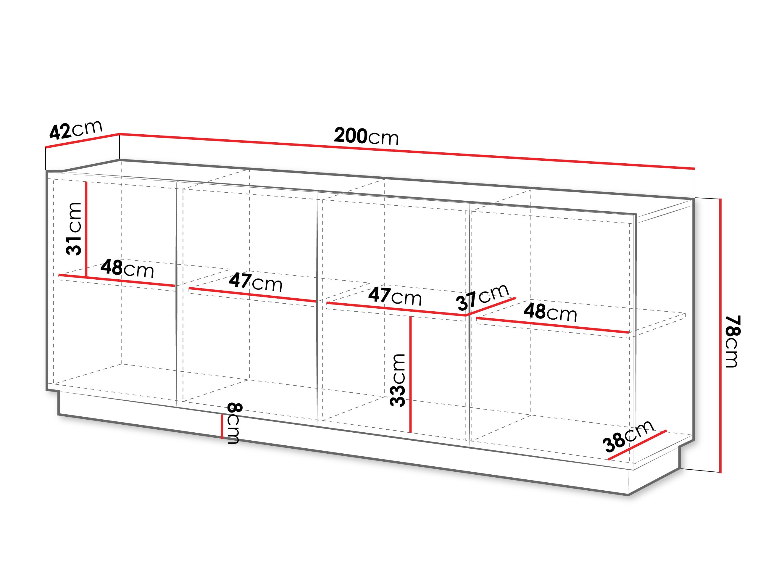 Μπουφέ Lingua (Άσπρο)