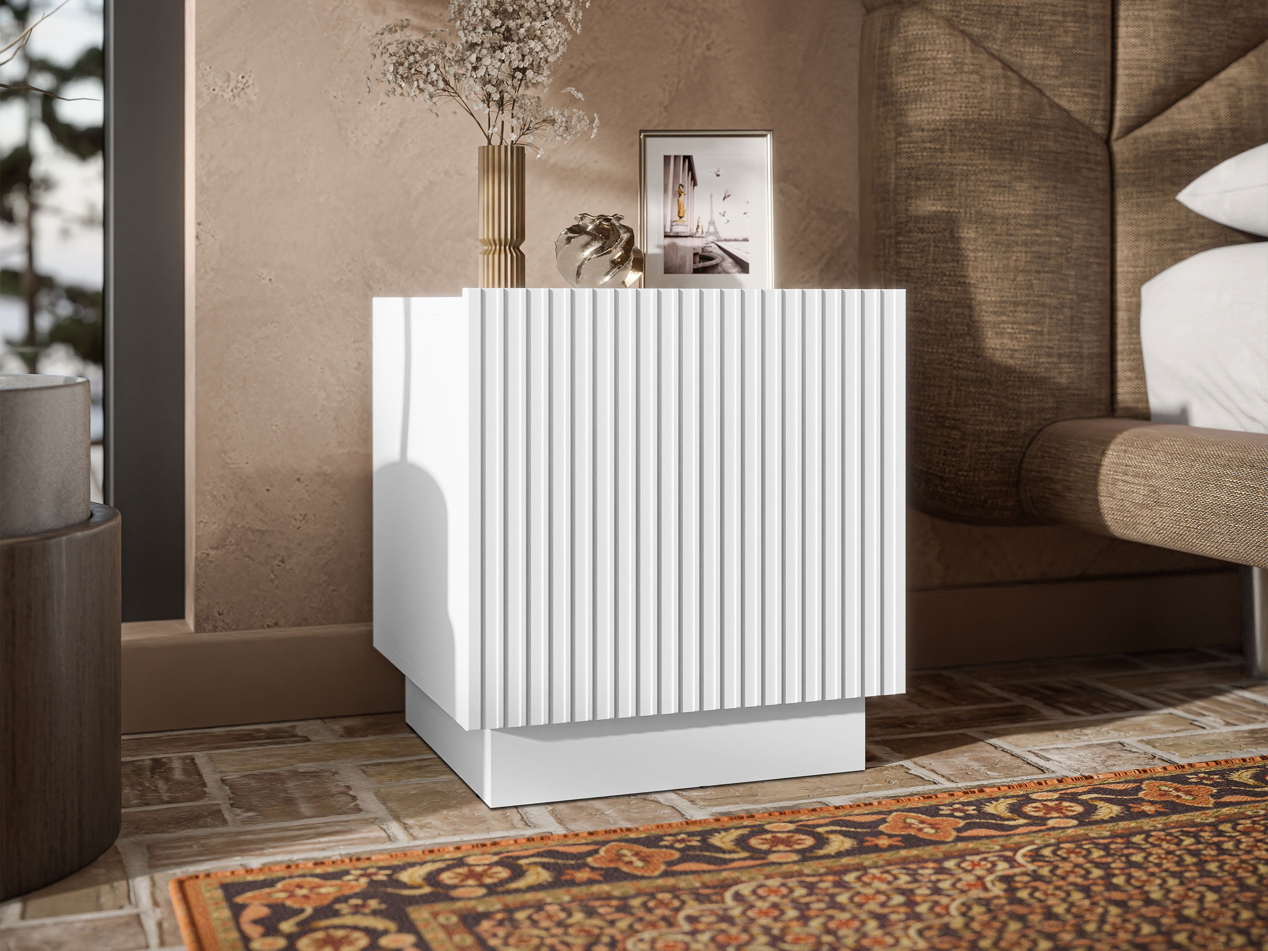 Σετ κομοδίνων Lingua (Άσπρο)