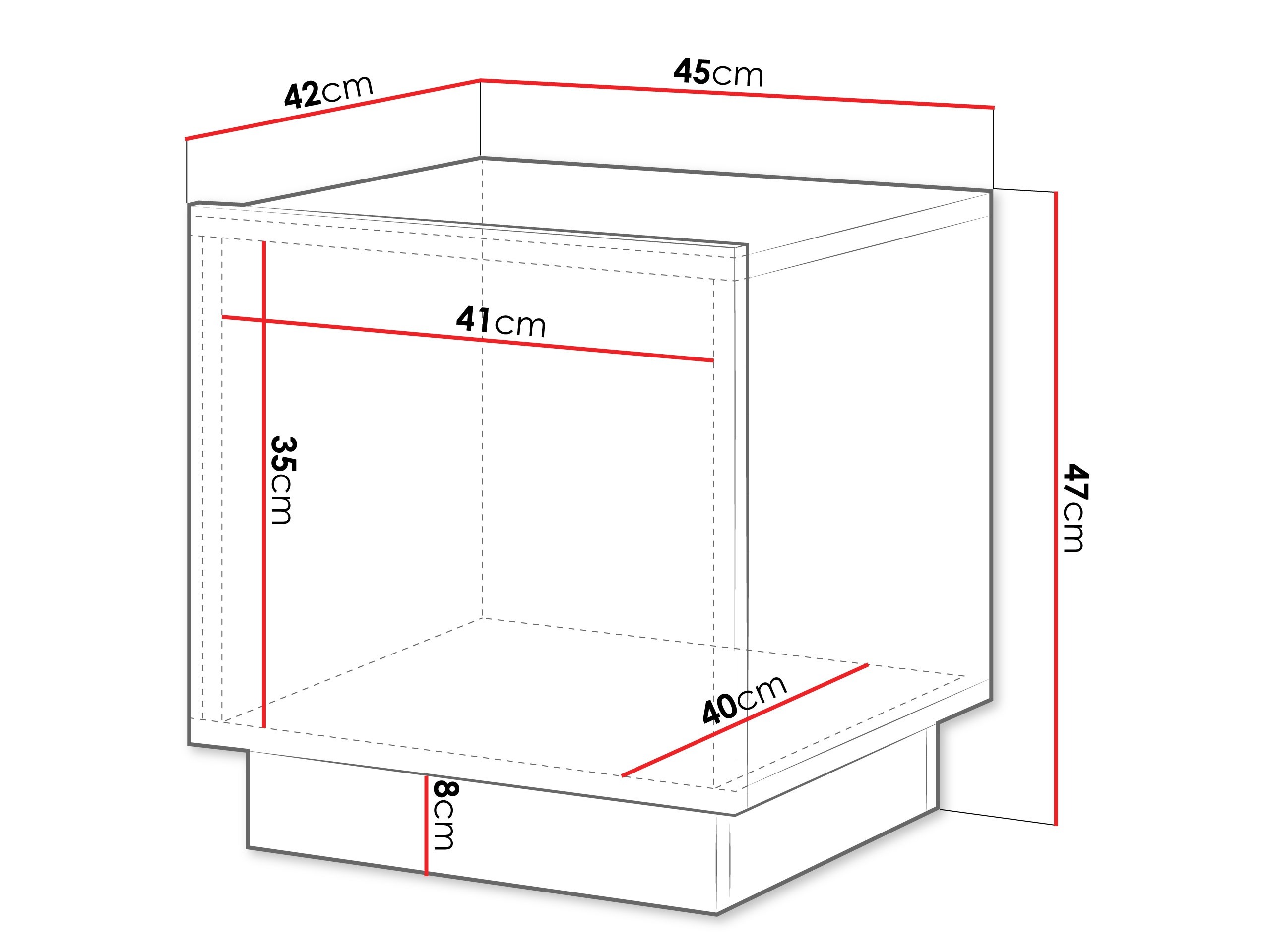 Σετ κομοδίνων Lingua (Άσπρο)