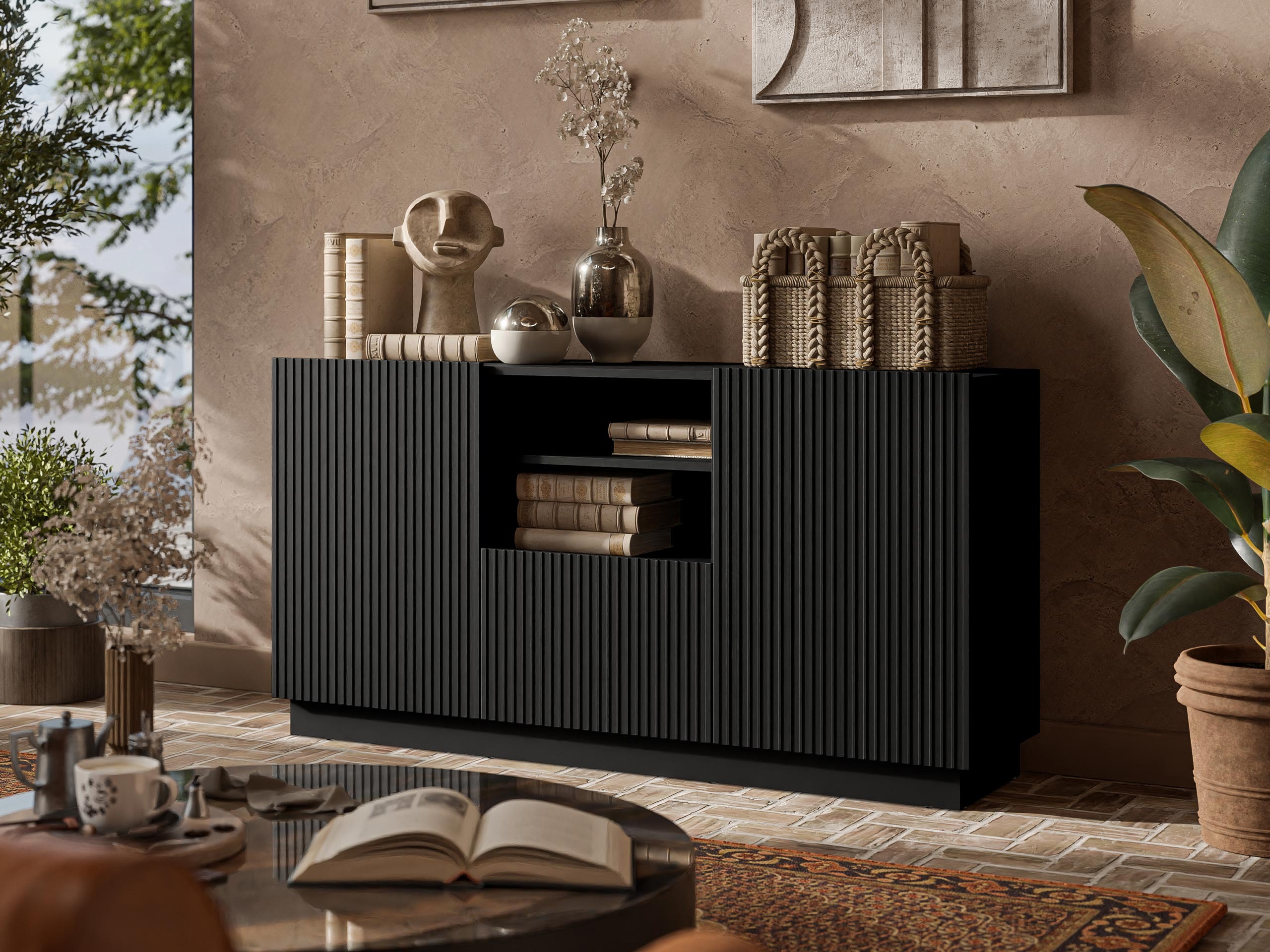 Συρταριέρα Lusonu 100 (Μαύρο)