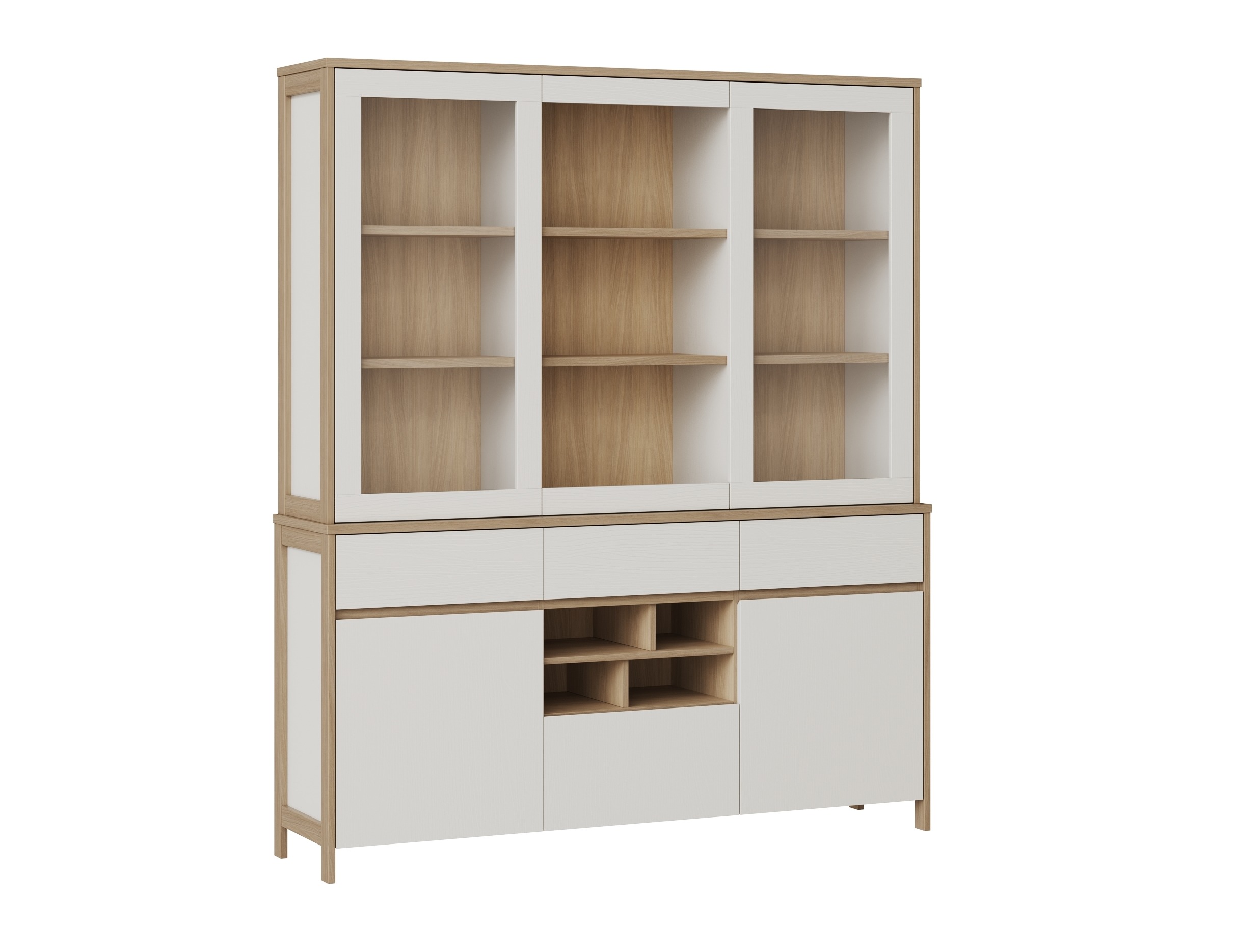 Βιβλιοθήκη Fermaru 100 (Άσπρο + Δρυς)