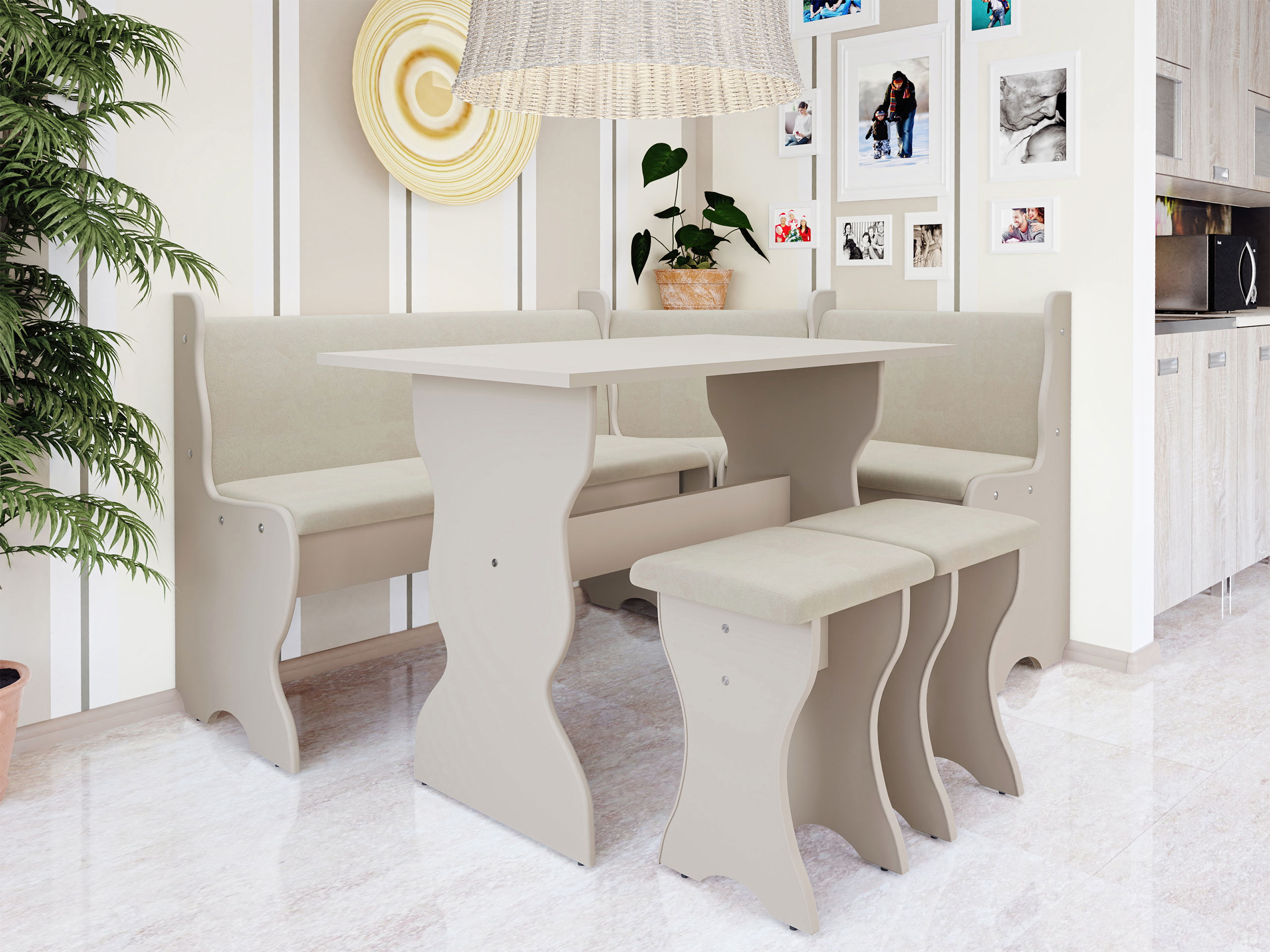 Kitchen corner Reading 100 (Cashmere + Trinity 02)