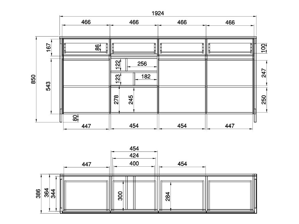 Furniture set Fermaru 114 (White + Oak)