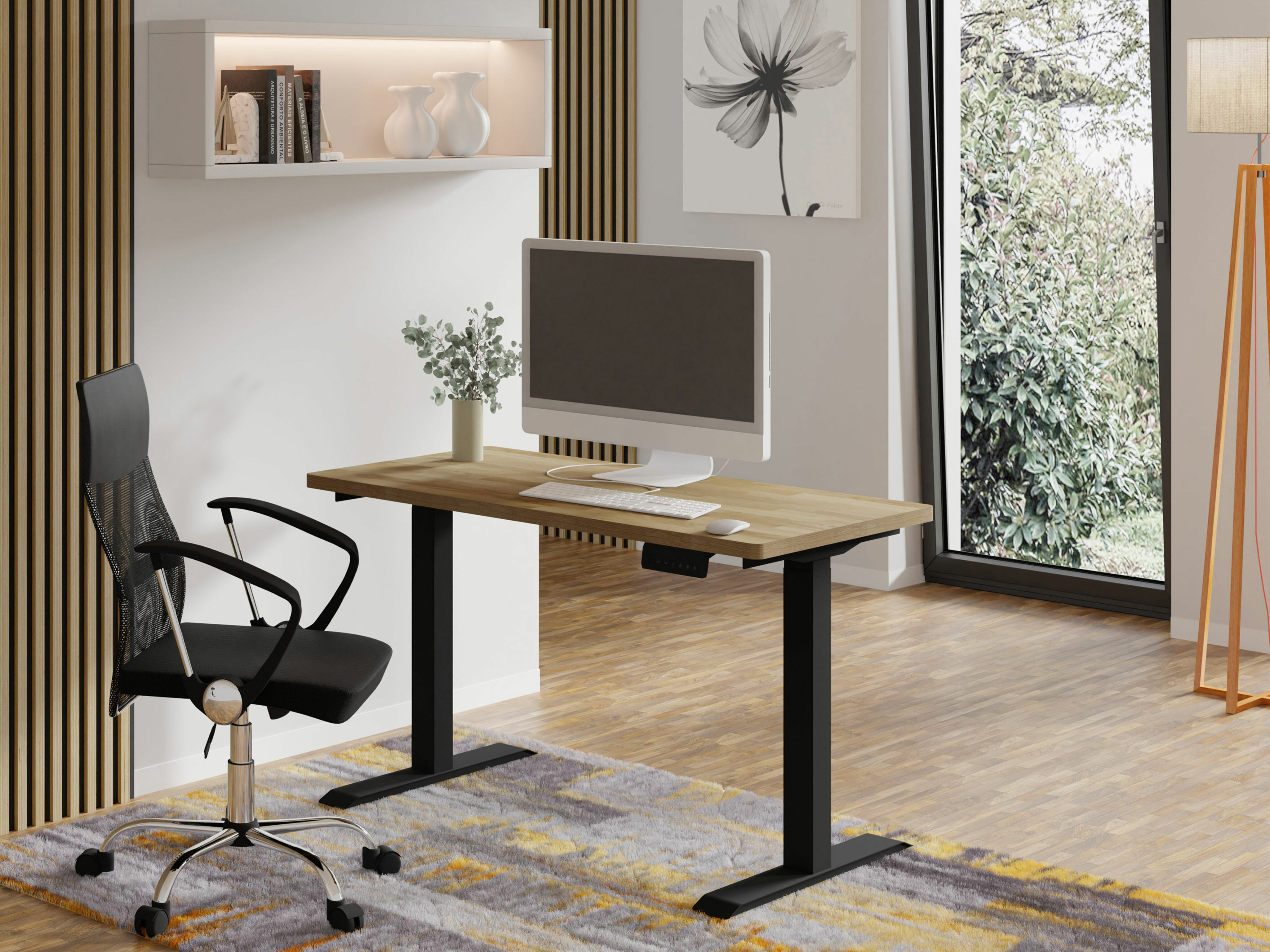 Γραφείο με ρυθμιζόμενο ύψος Buffalo 200 (Μαύρο)