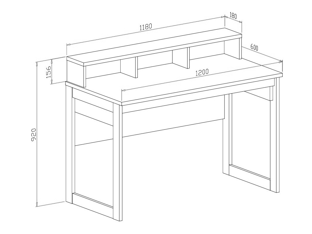 Home office set Fermaru 117 (White + Oak)