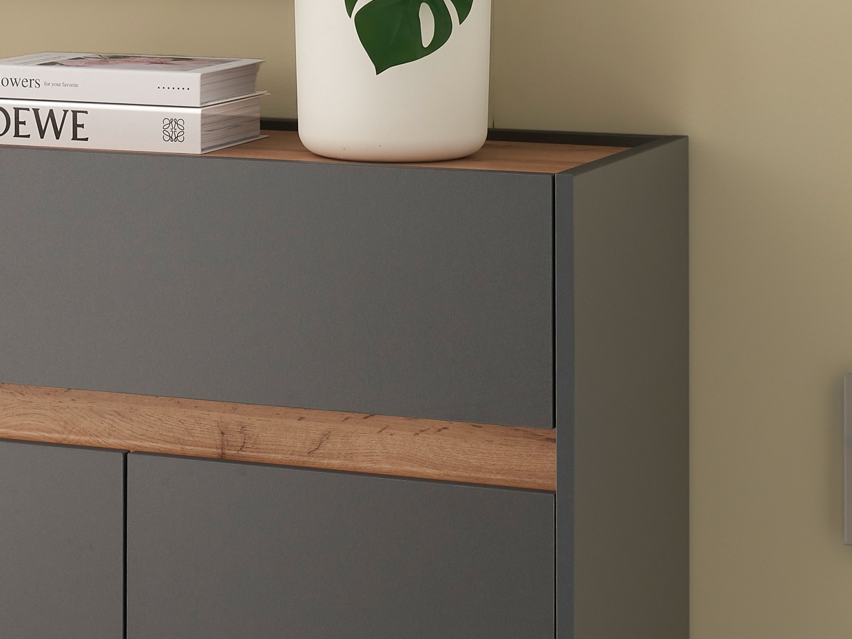 Hallway set Elbsori 176 (Anthracite + Wotan Oak)