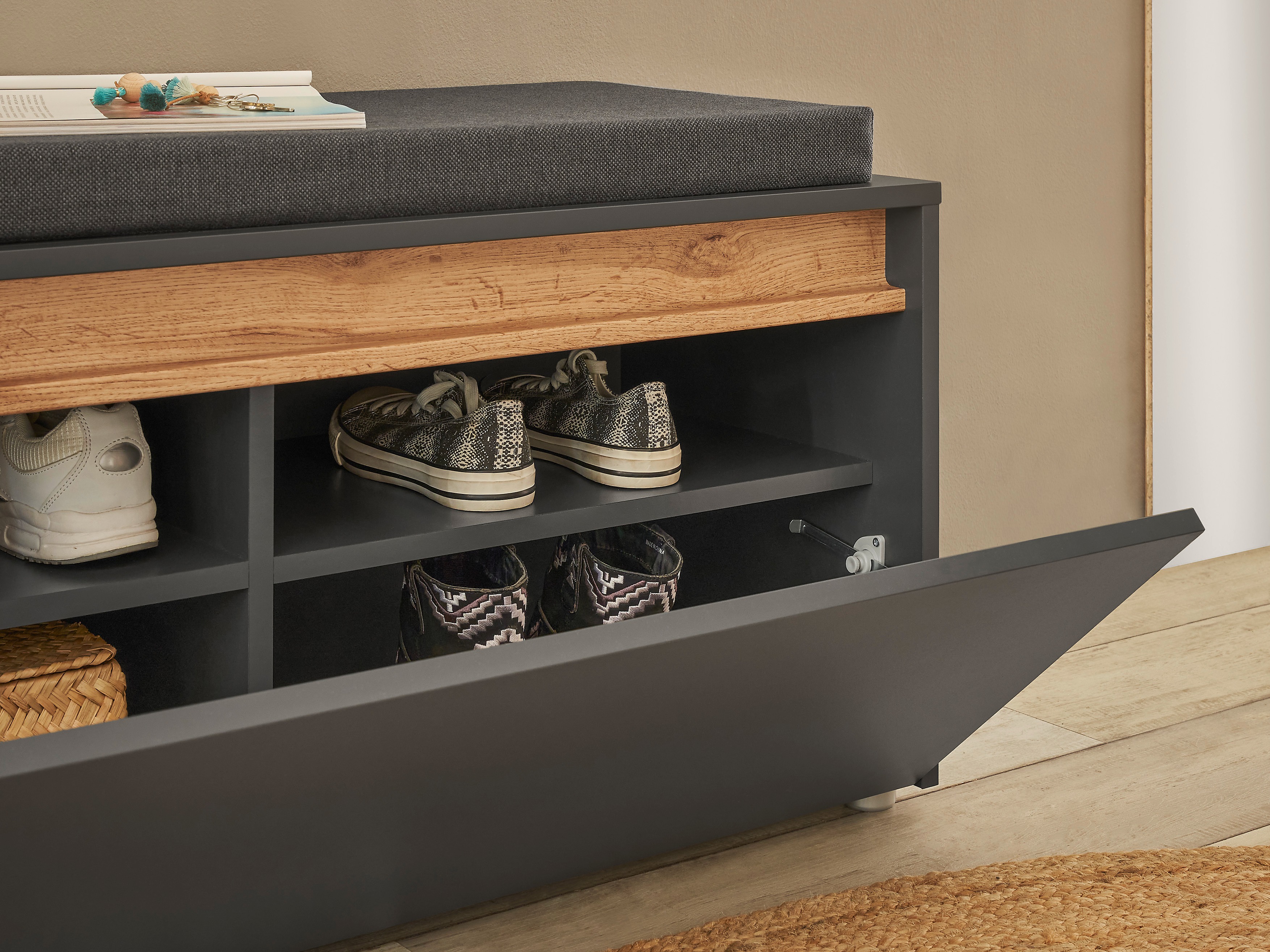 Hallway set Elbsori 177 (Anthracite + Wotan Oak)