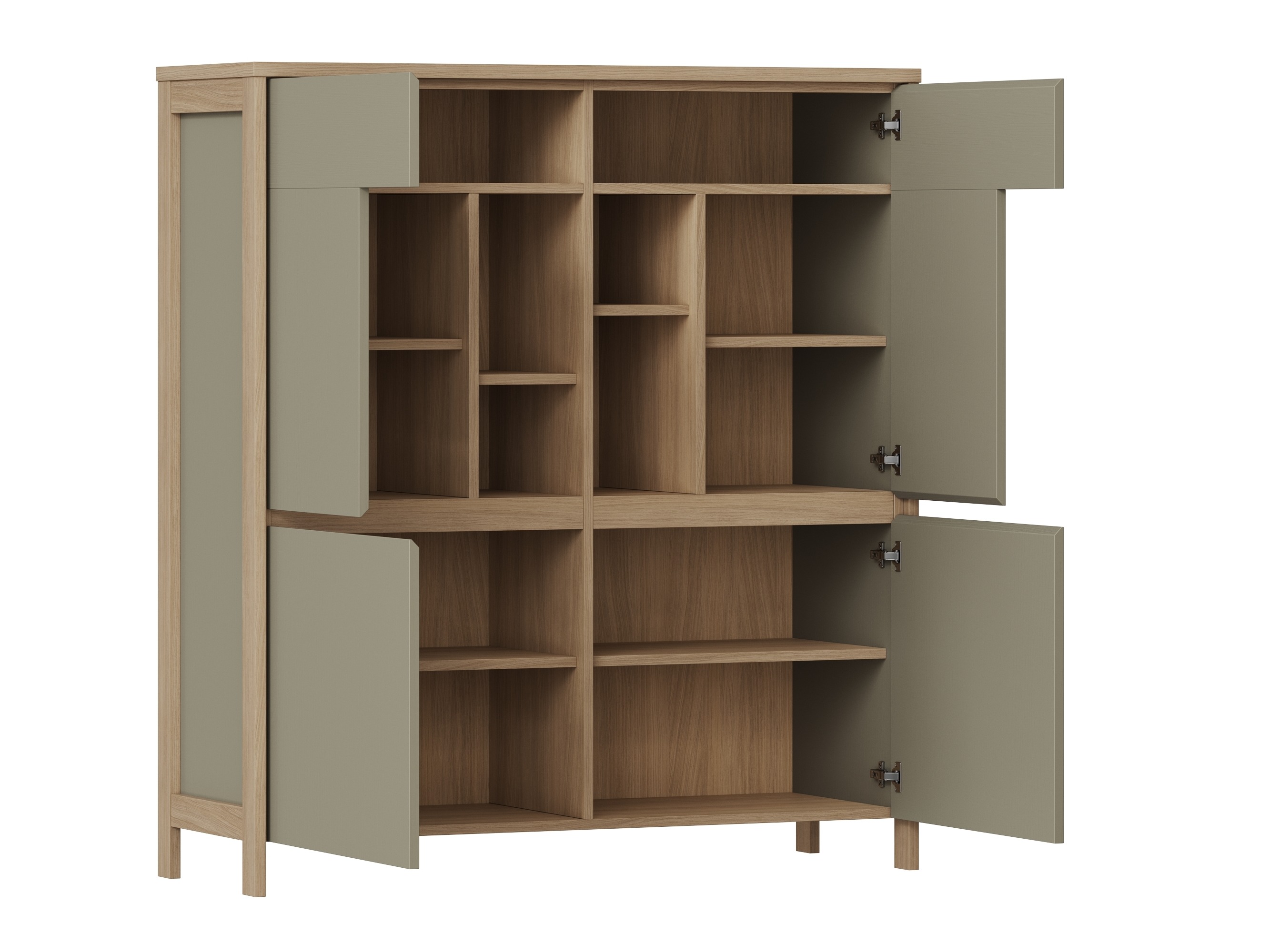 Σετ επίπλων σαλονιού Fermaru 110 (Σκονισμένο πράσινο + Δρυς)