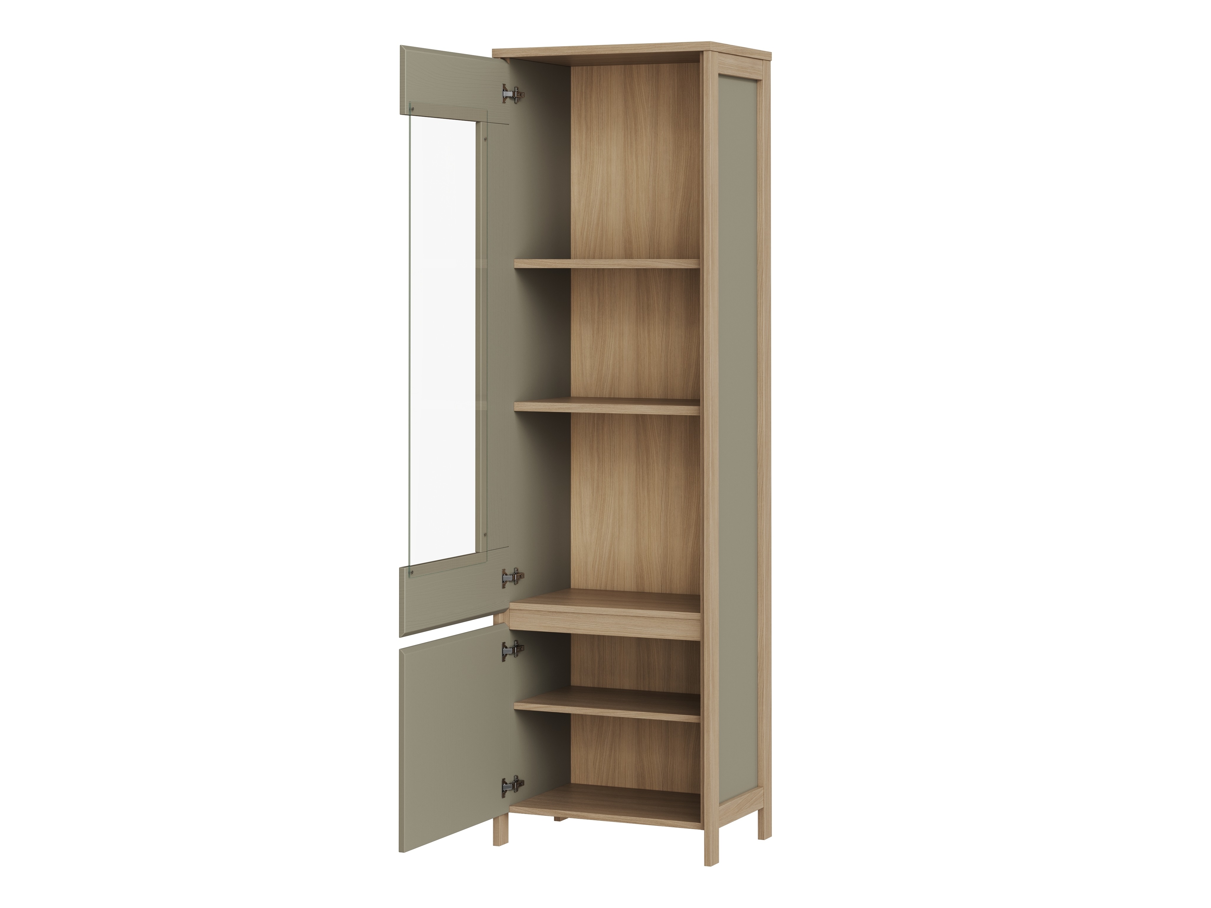 Σετ επίπλων σαλονιού Fermaru 111 (Σκονισμένο πράσινο + Δρυς)