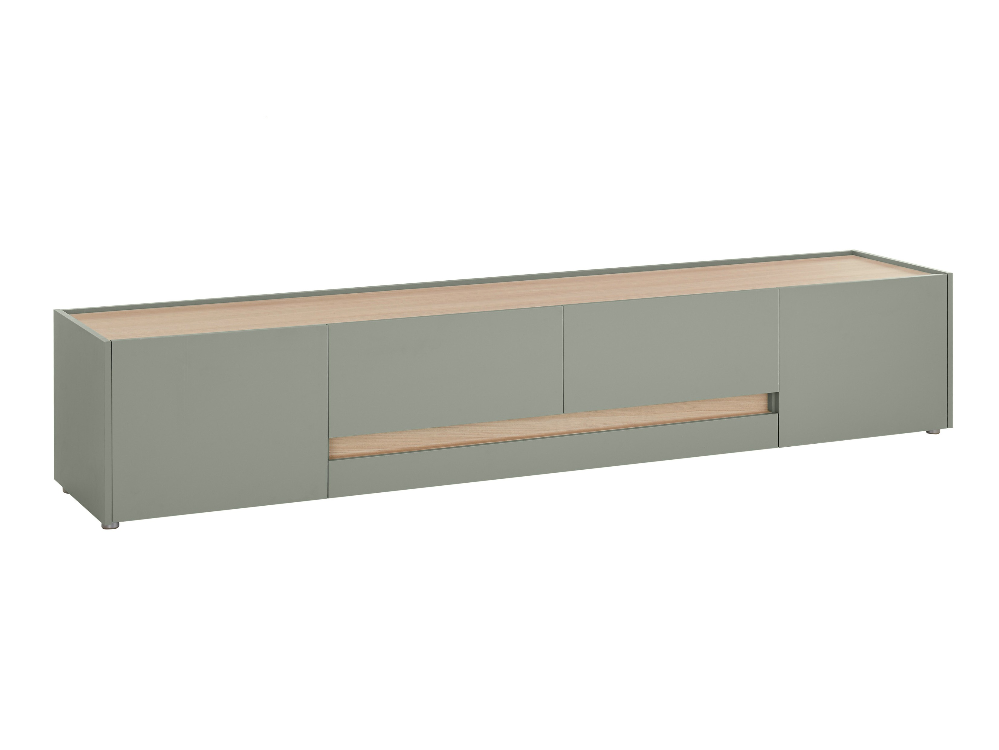 TV stand Elbsori 116 (Green + Oak)