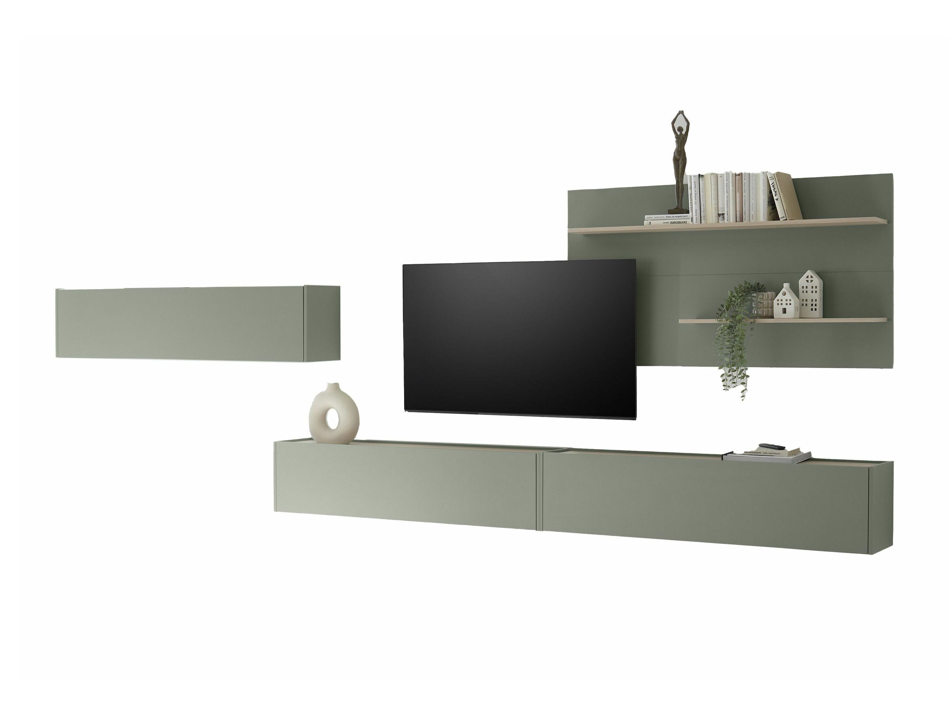 Living room set Elbsori 121 (Green + Oak)