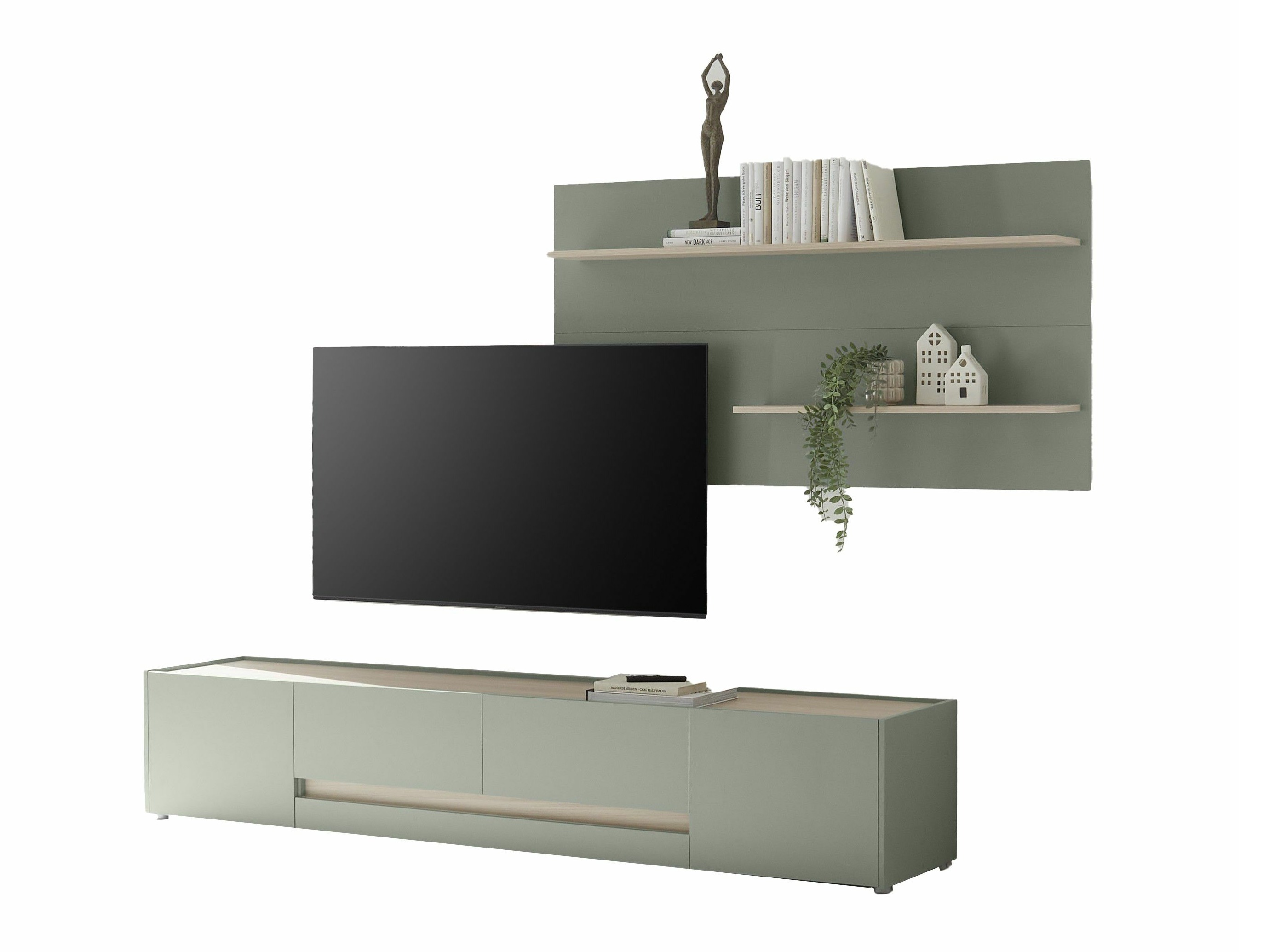 Living room set Elbsori 124 (Green + Oak)