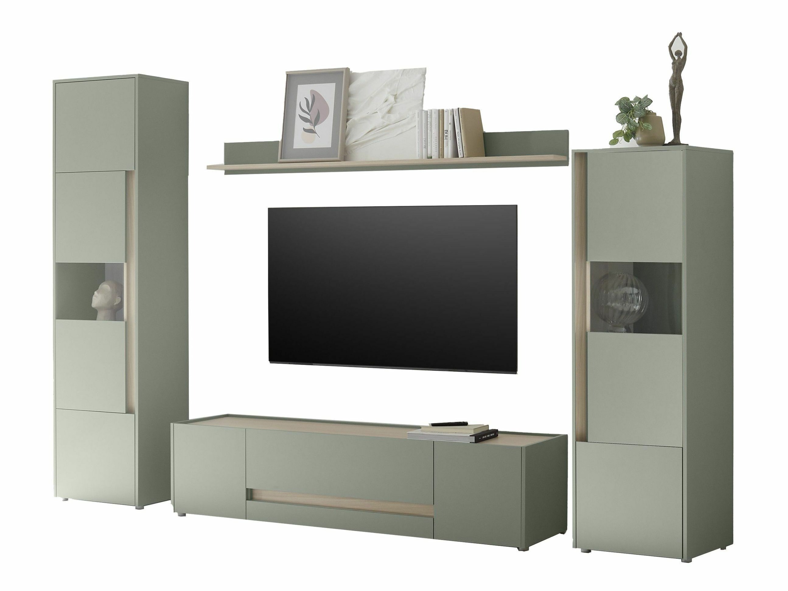 Living room set Elbsori 130 (Green + Oak)