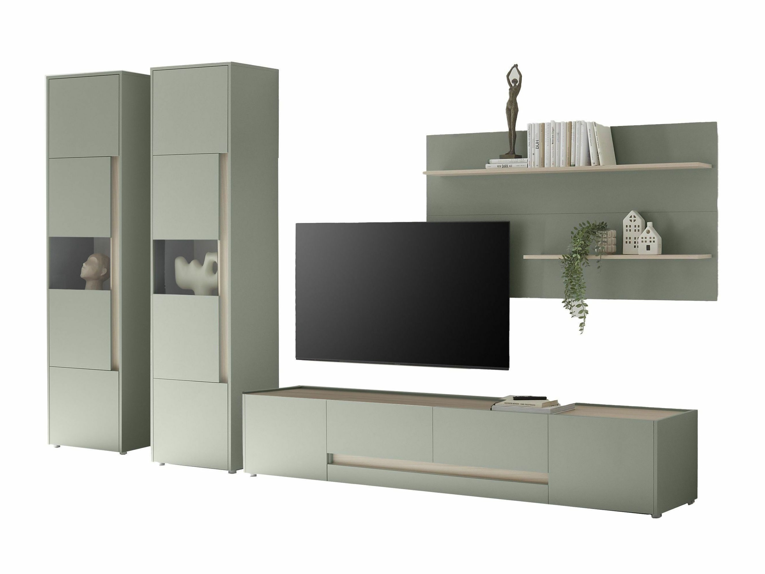 Living room set Elbsori 132 (Green + Oak)