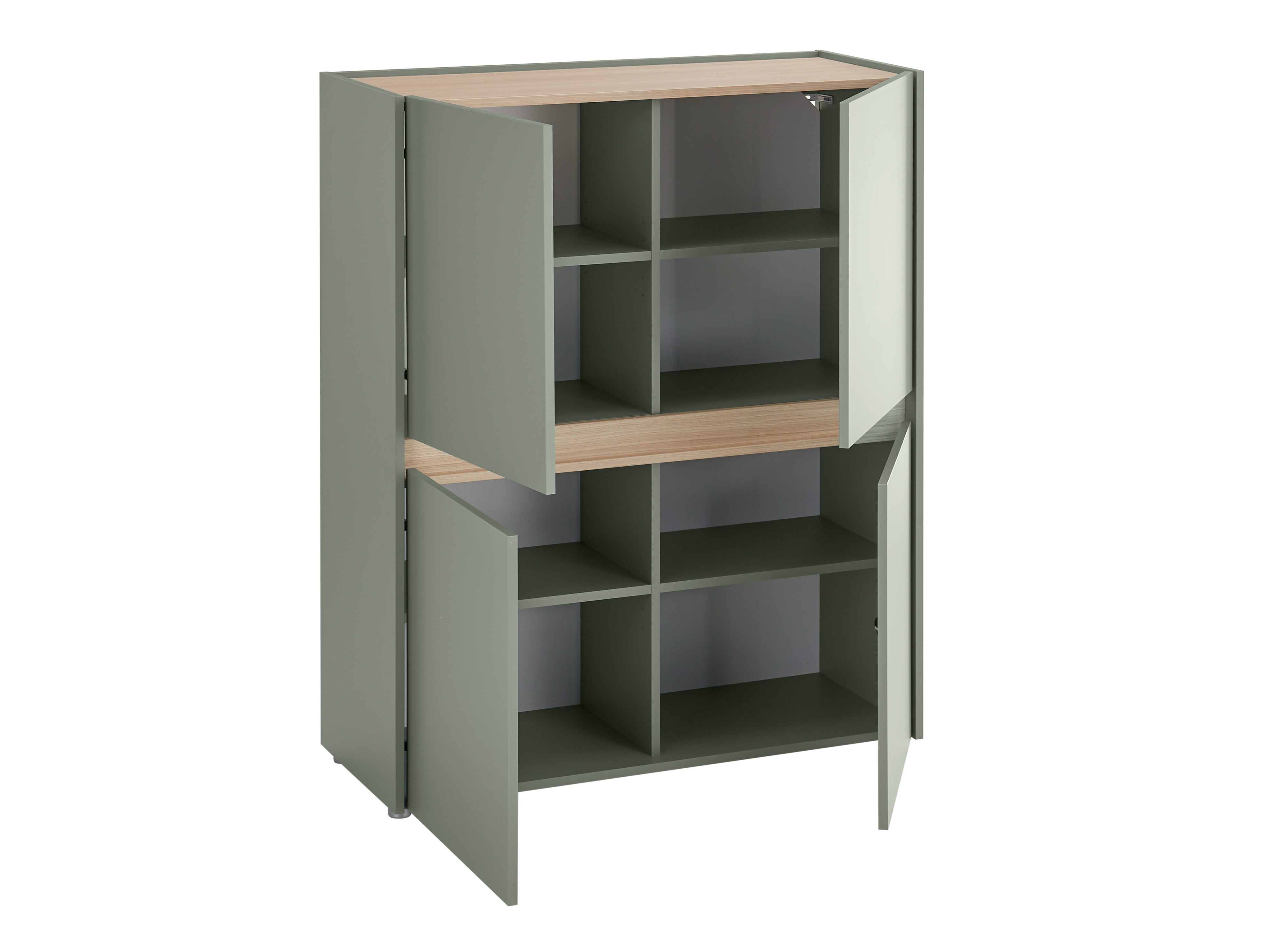 Σετ επίπλων σαλονιού Elbsori 127 (Πράσινο + Δρυς)