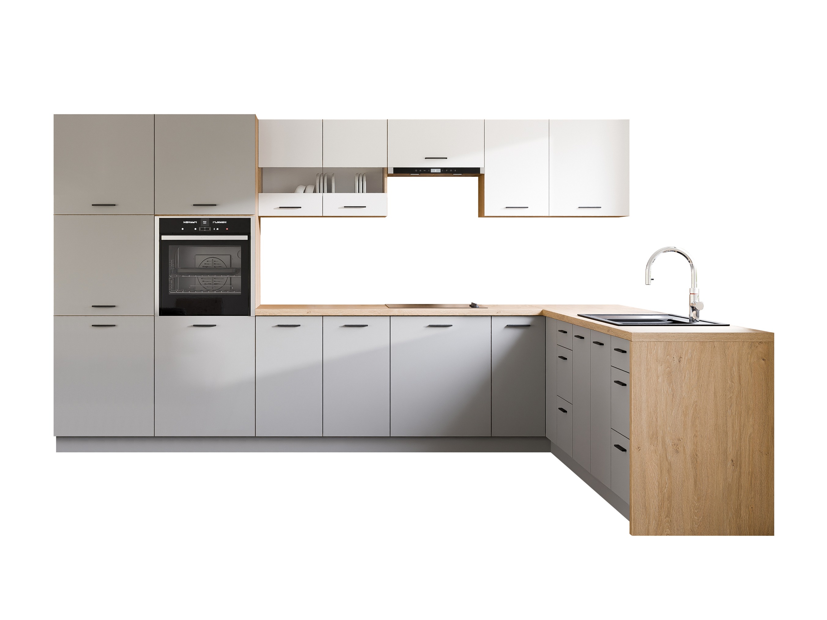 Modular kitchen set Ati White Grey 118