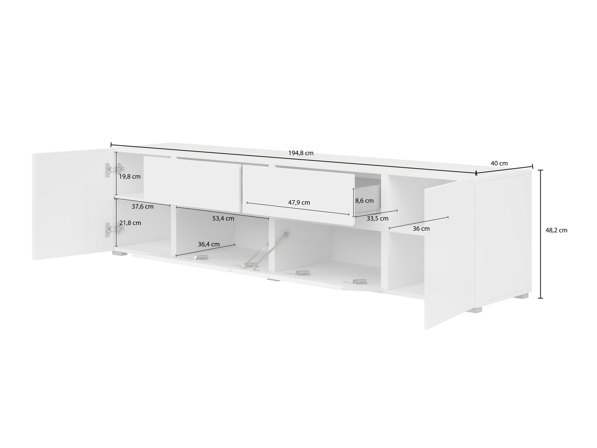 Έπιπλο τηλεόρασης Elbleve 100 (Δρυς wotan)