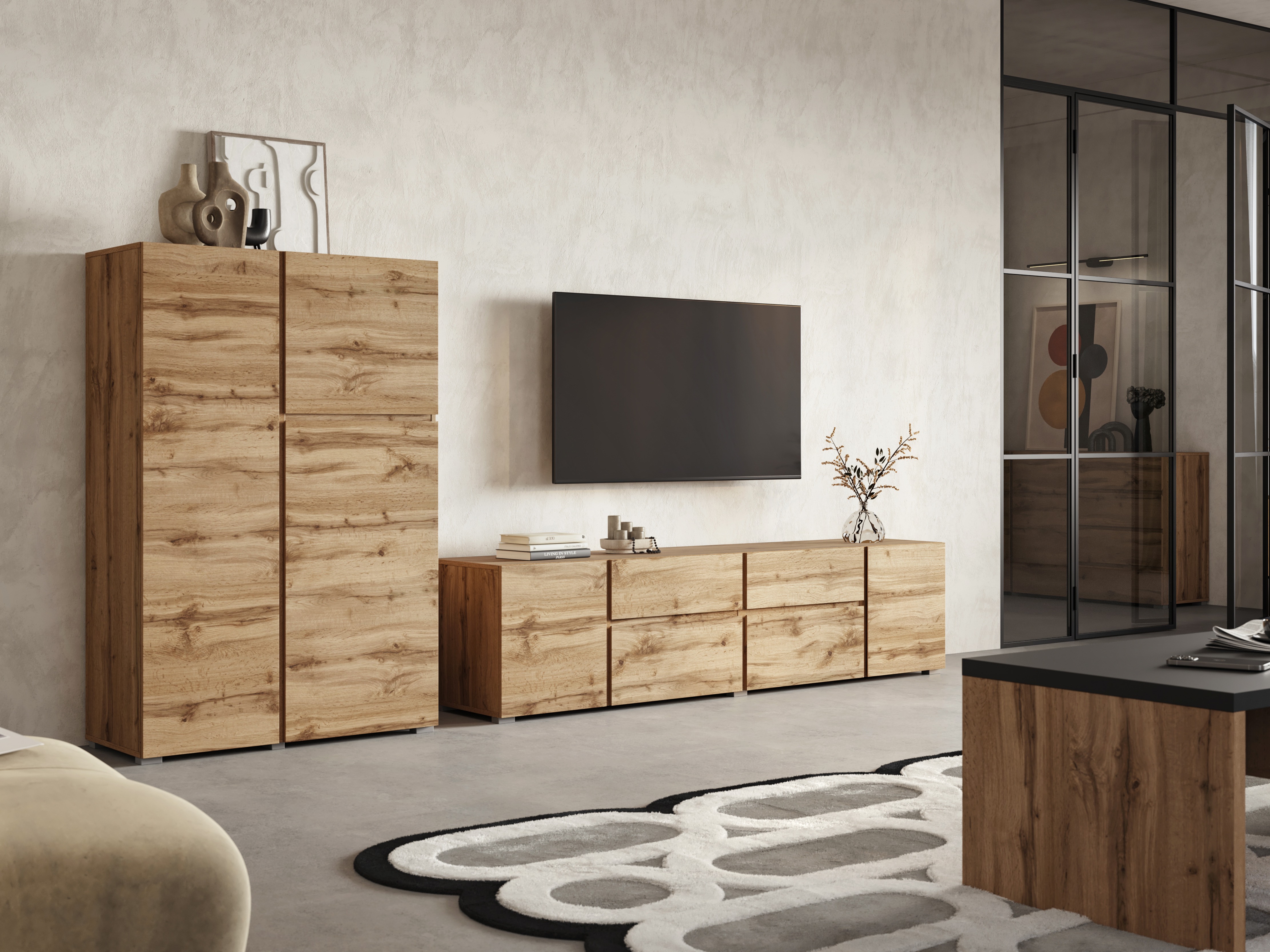 TV stand Elbleve 100 (Wotan Oak)