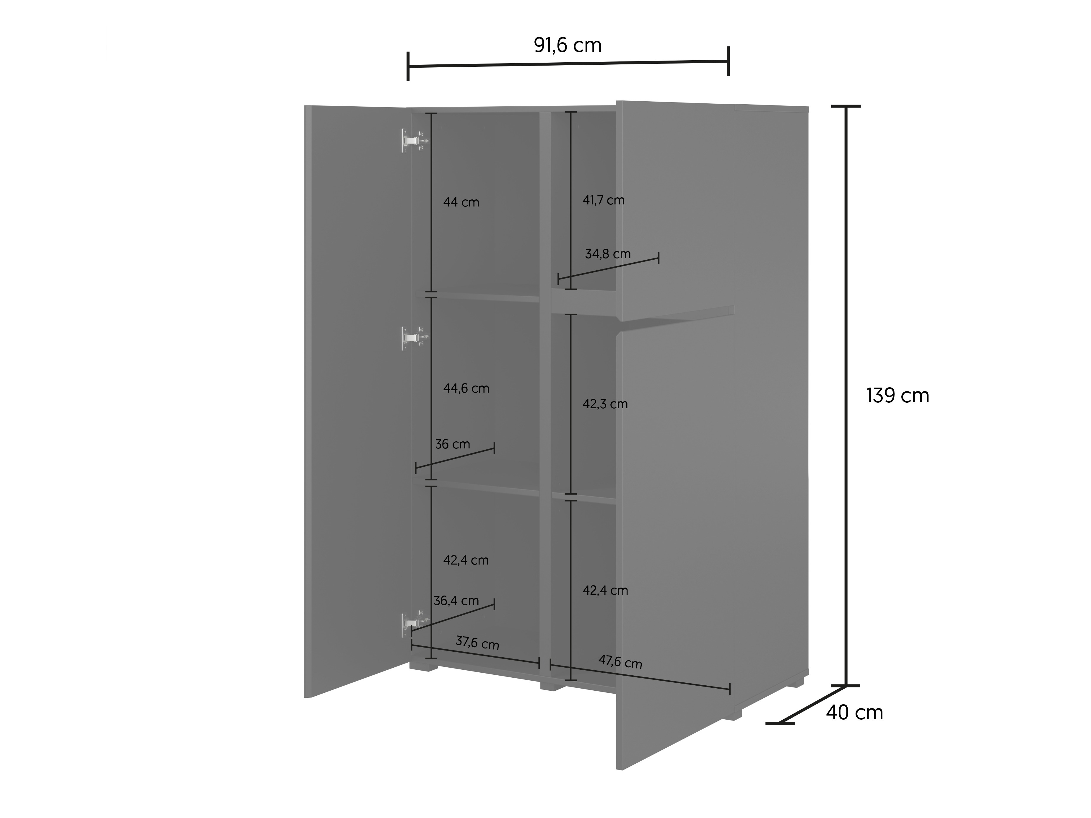 Βιβλιοθήκη Elbleve 102 (Άσπρο)