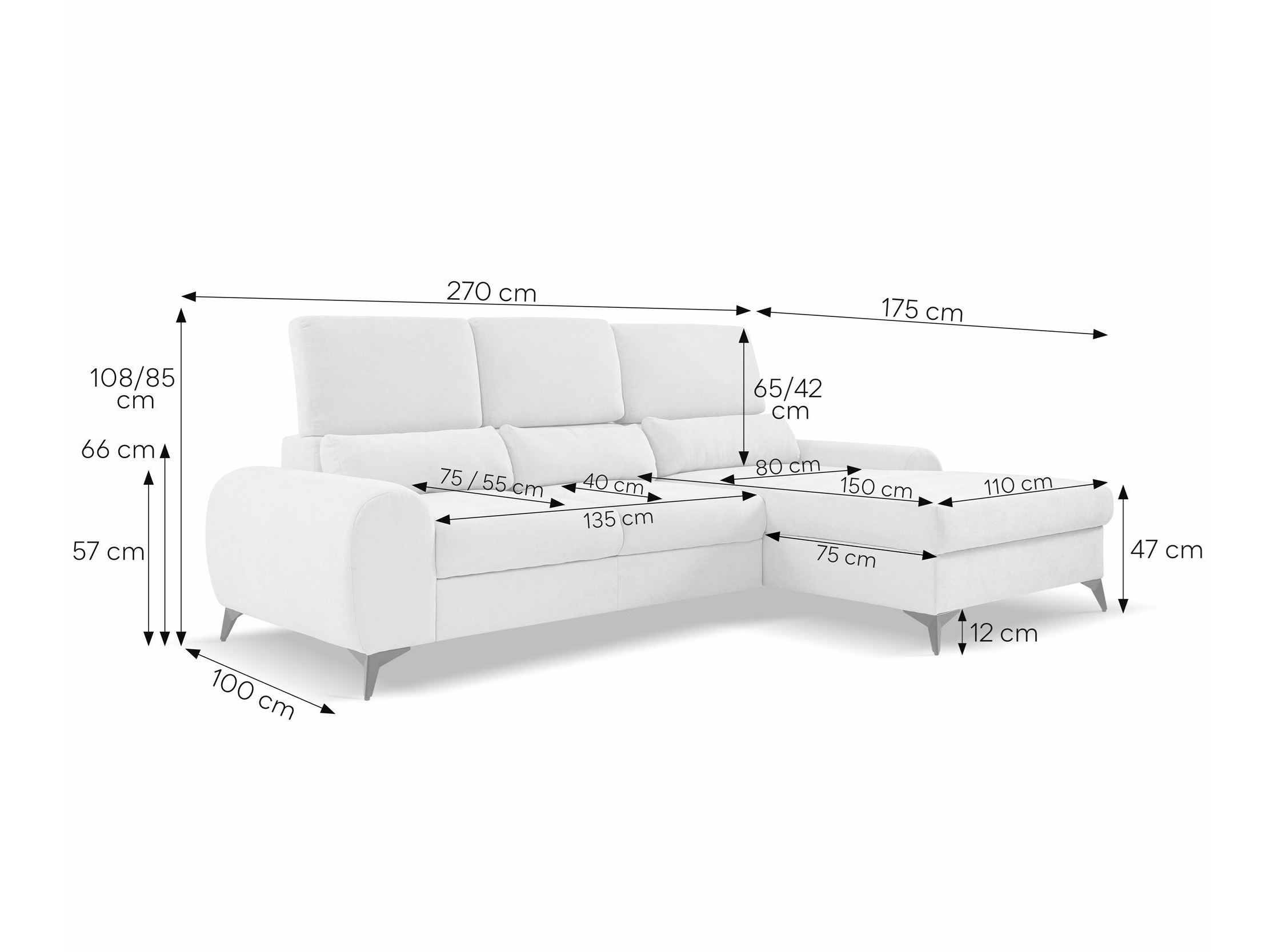 Γωνιακός Καναπές Margate 125 (Sereno 683)