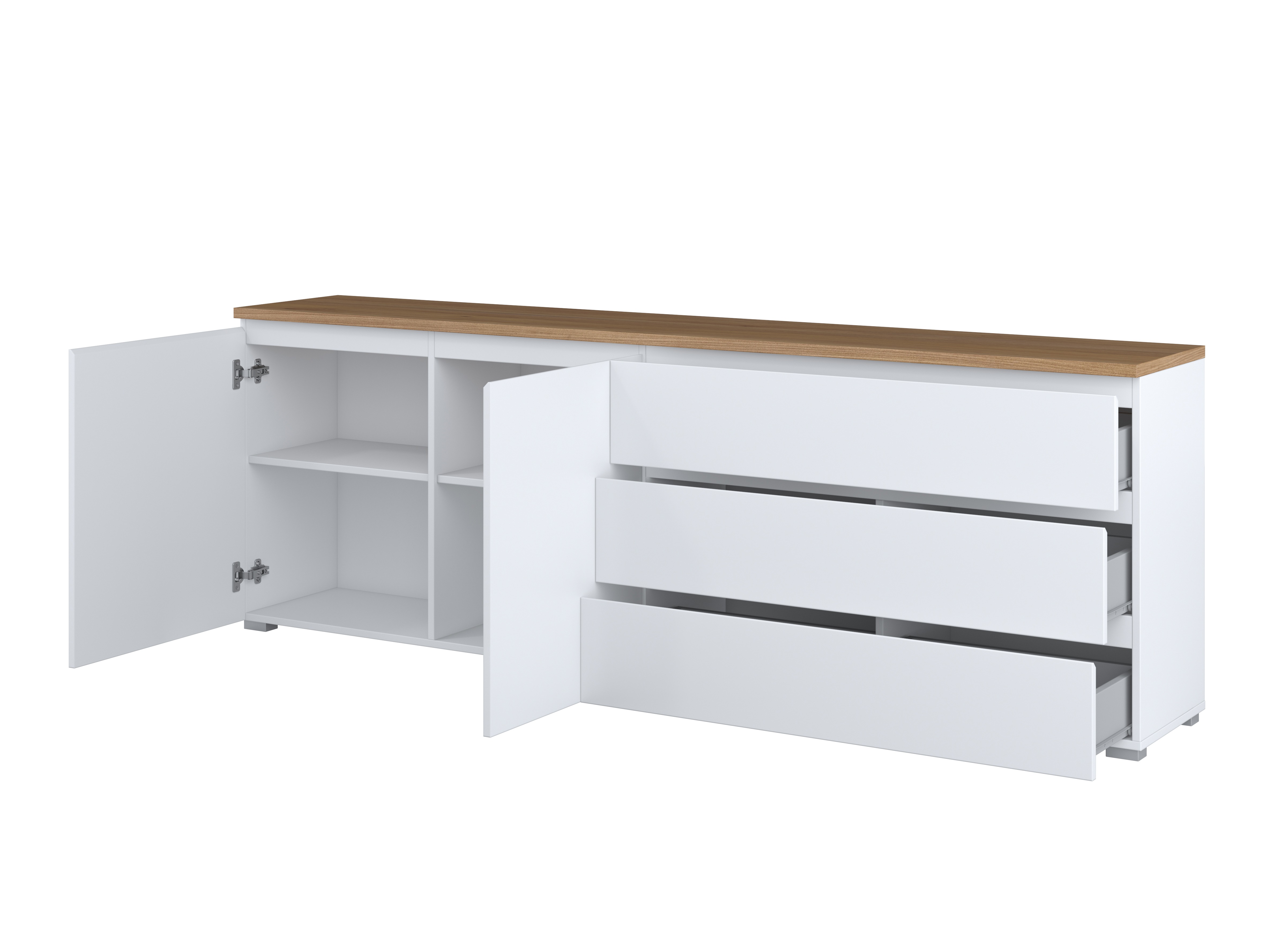 Συρταριέρα Baletu 107 (Άσπρο + Δρυς)