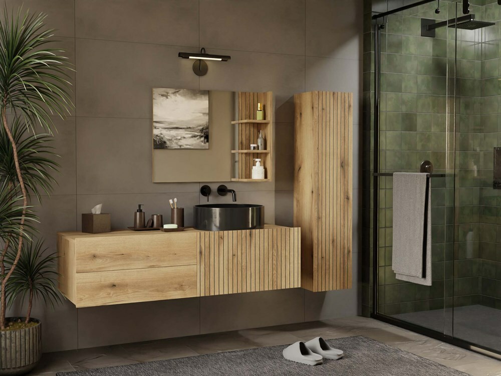 Επιτοίχιο ντουλάπι μπάνιου με υποδοχή νιπτήρα Mandeville 324