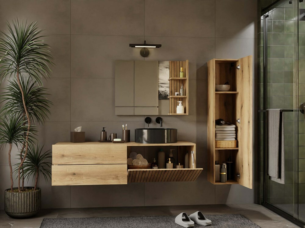 Επιτοίχιο ντουλάπι μπάνιου με υποδοχή νιπτήρα Mandeville 324