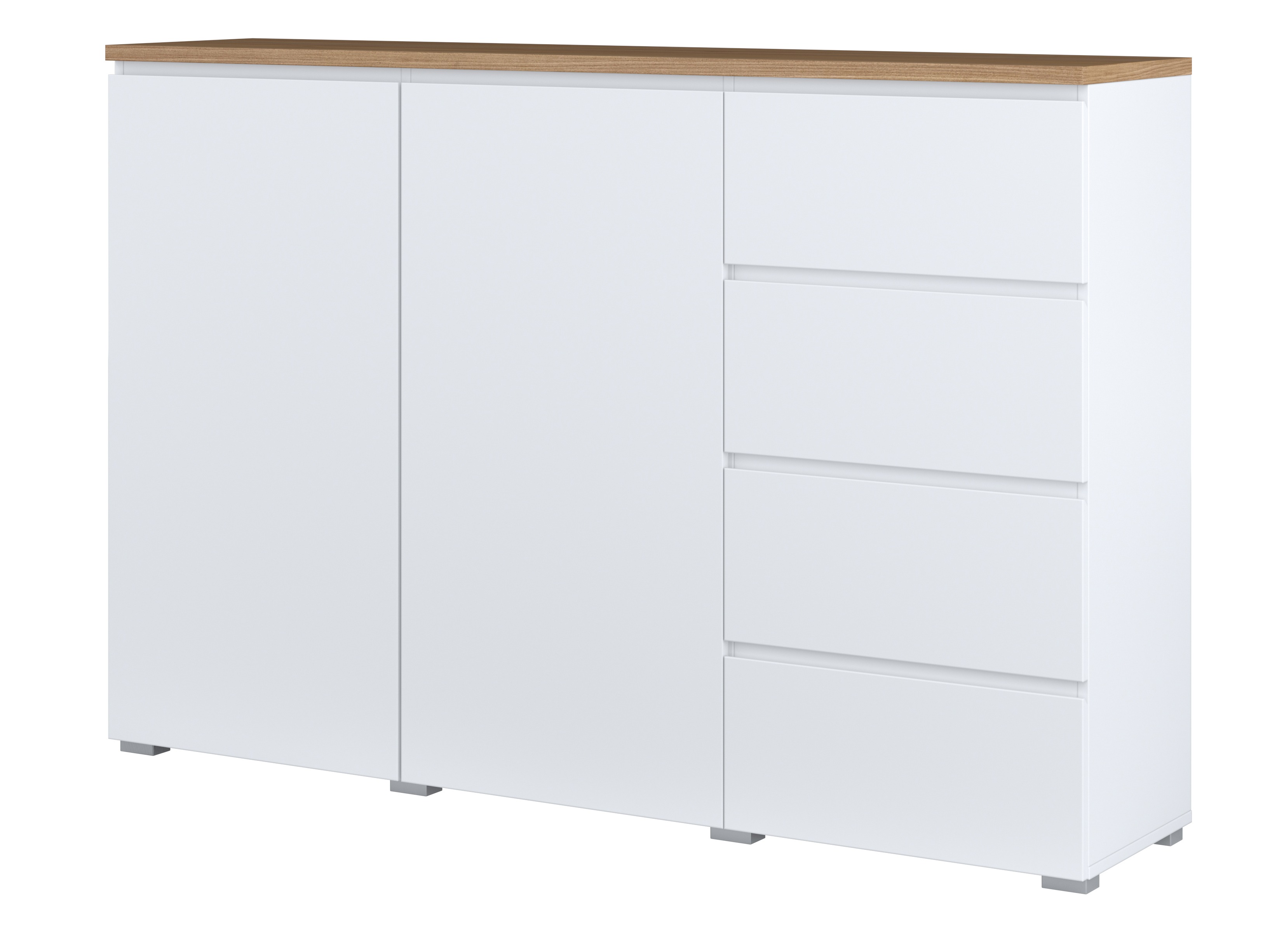 Συρταριέρα Baletu 109 (Άσπρο + Δρυς)