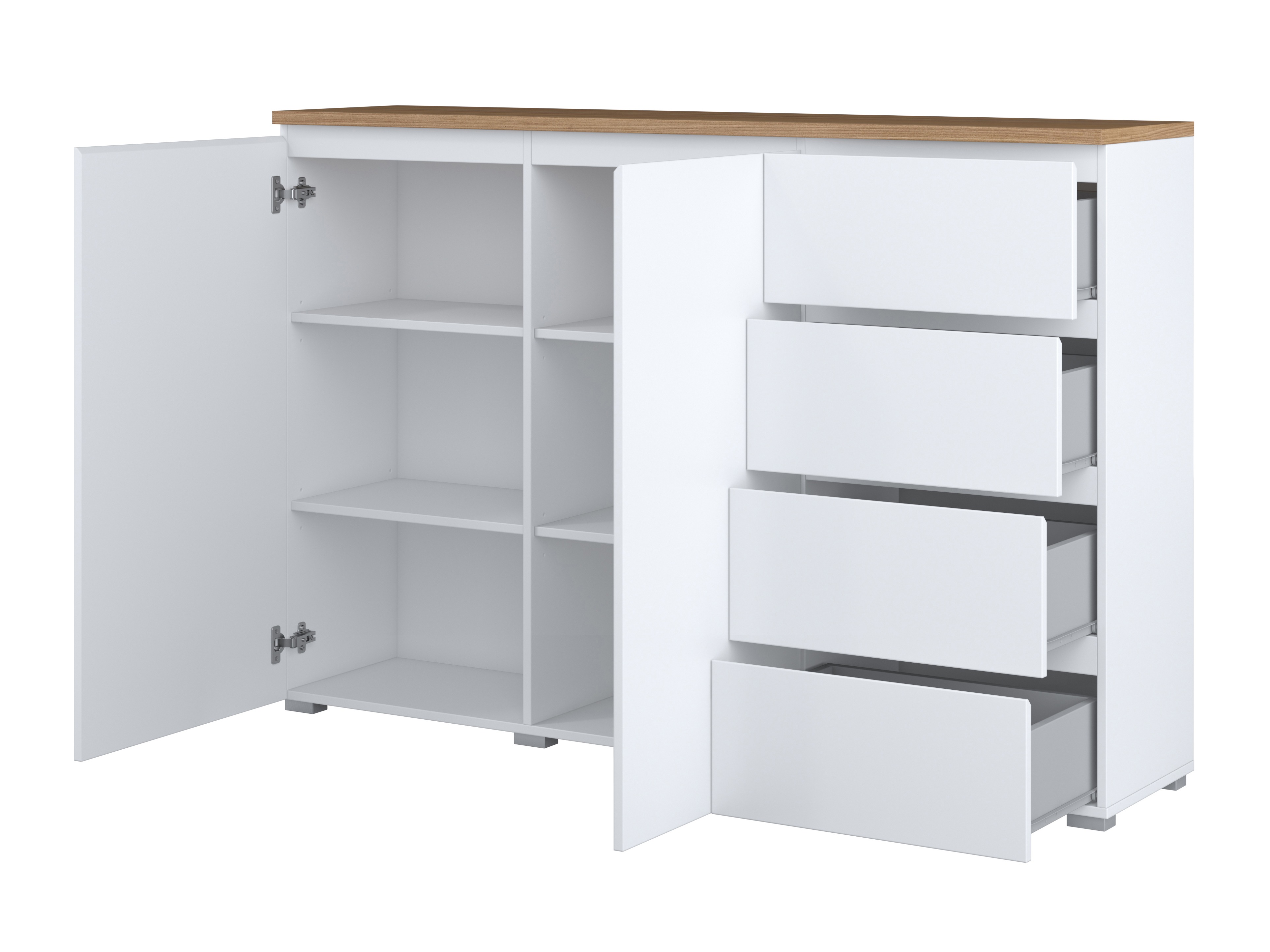 Συρταριέρα Baletu 109 (Άσπρο + Δρυς)