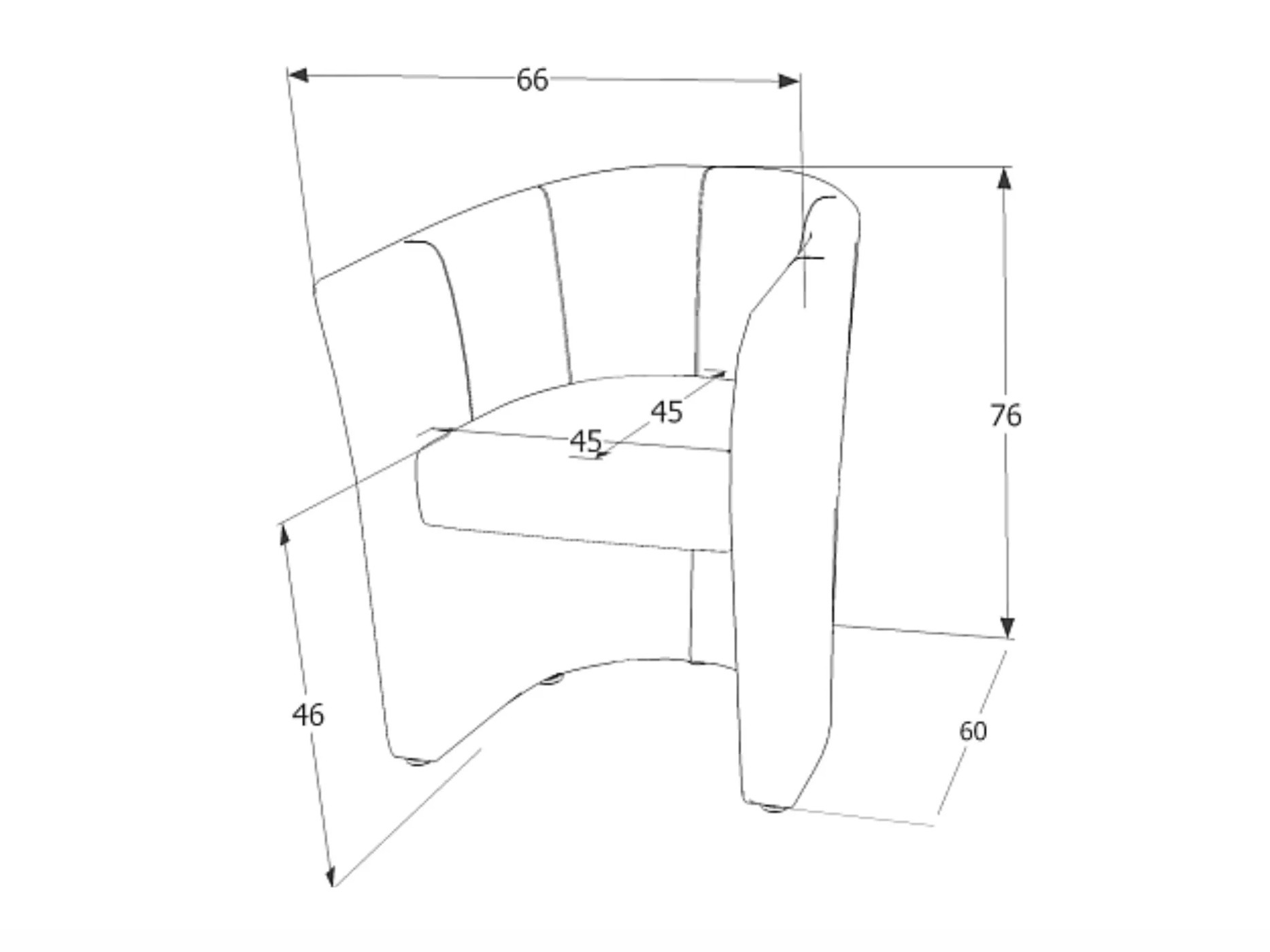 Πολυθρόνα Detroit 924 (Κίτρινο)