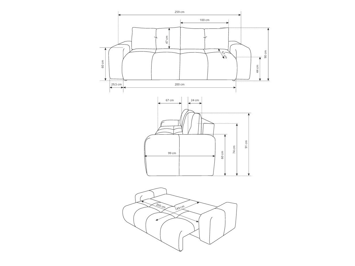 Sofa bed Kingston 154 (Curio 60)