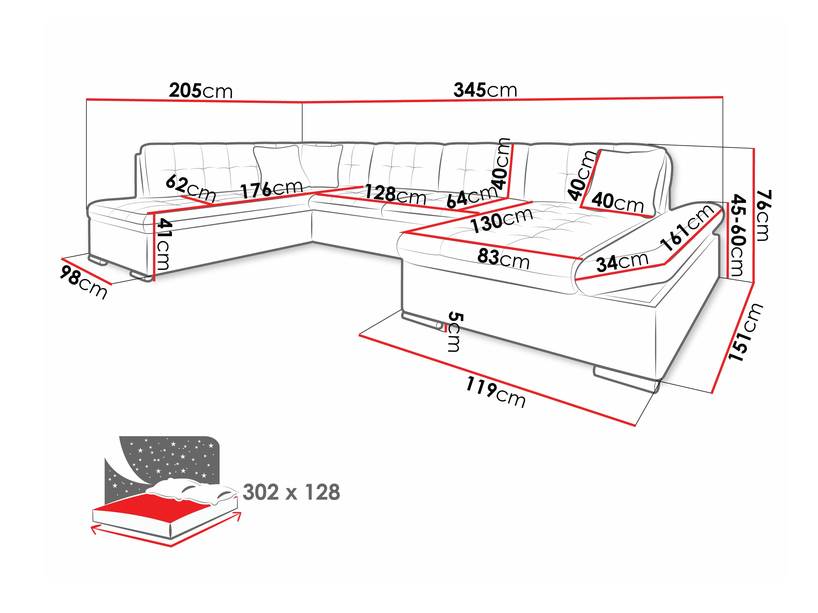 Γωνιακός Καναπές Comfivo Tilia (Soft 011 + Lux 06 + Lux 05)