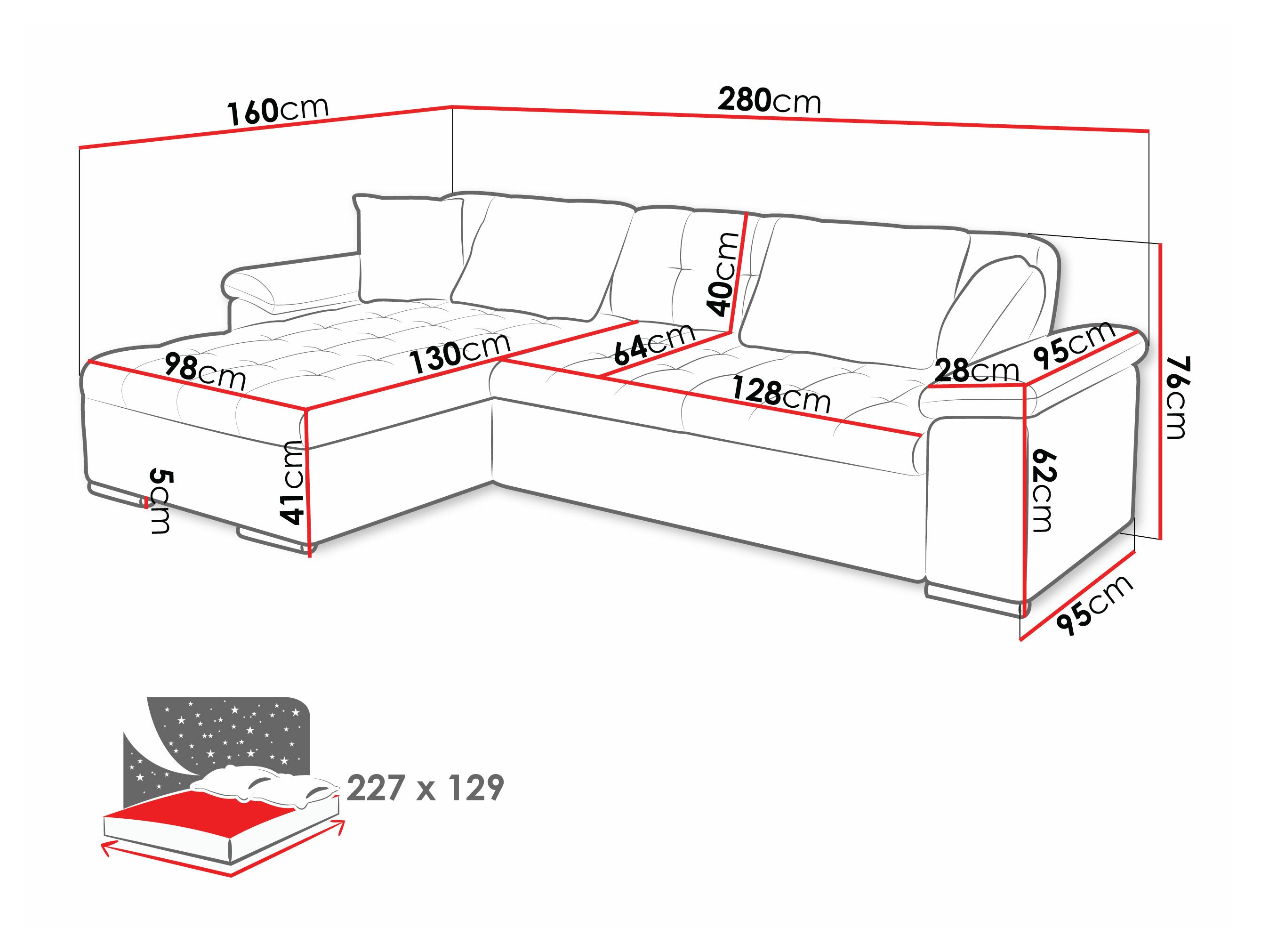 Γωνιακός Καναπές Comfivo Mica I (Lux 06 + Lux 05)