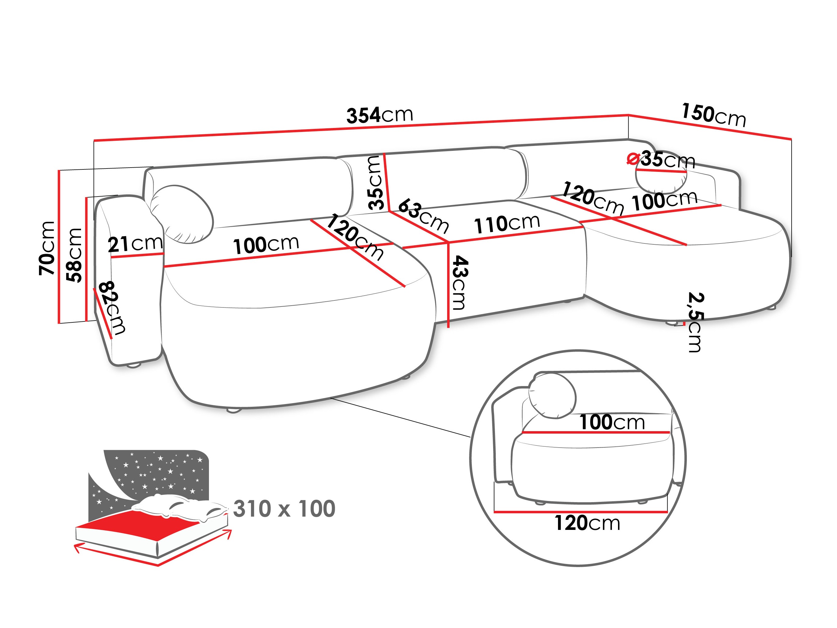 Γωνιακός Καναπές Comfivo Pullus I (Velo 623)