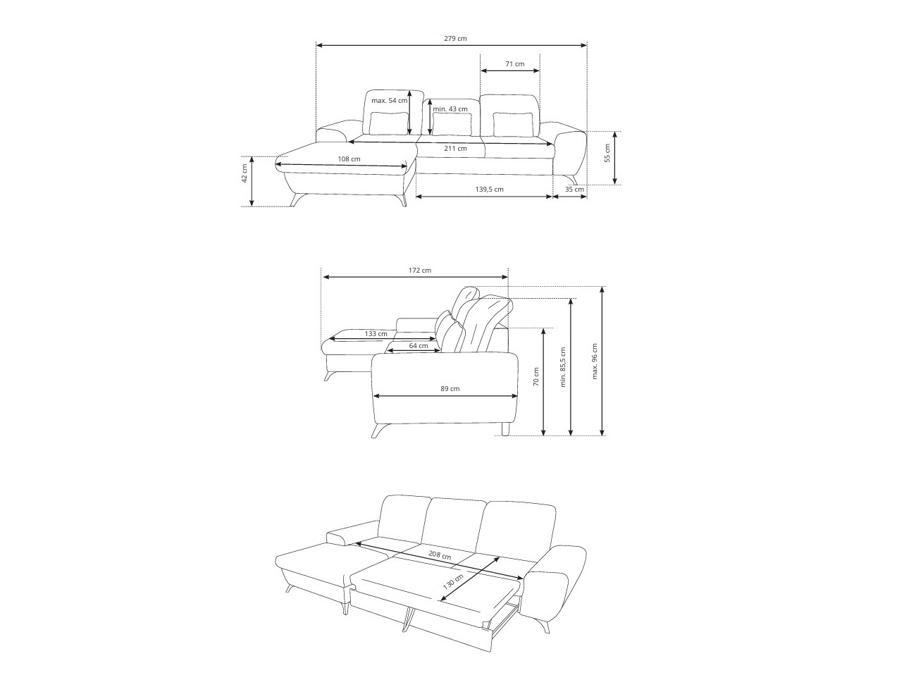 Corner sofa Kingston 200 (Avra 14)
