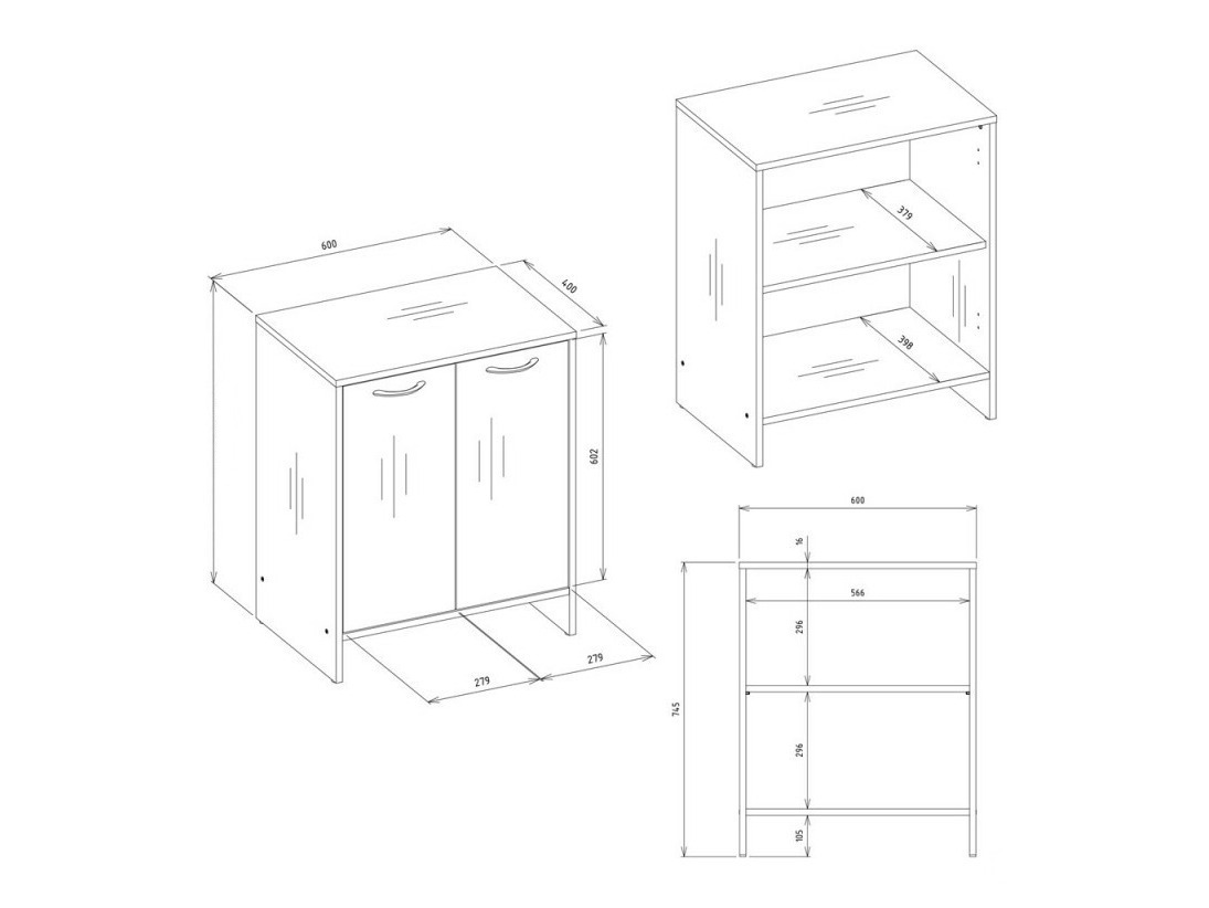 Όρθιο ντουλάπι νιπτήρα μπάνιου Servou 104