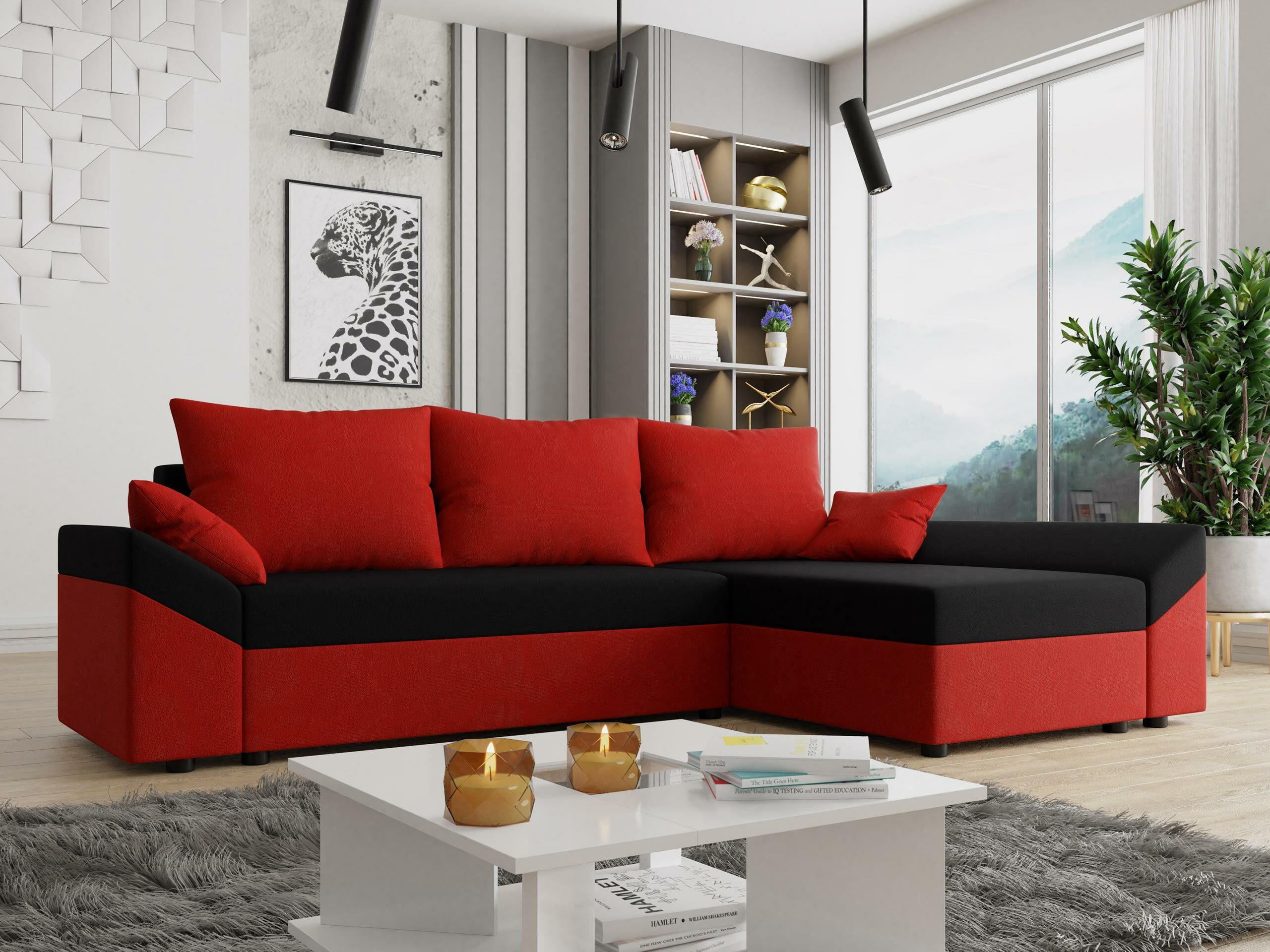 Corner sofa Memphis 104 (Alova 46 + Alova 04)