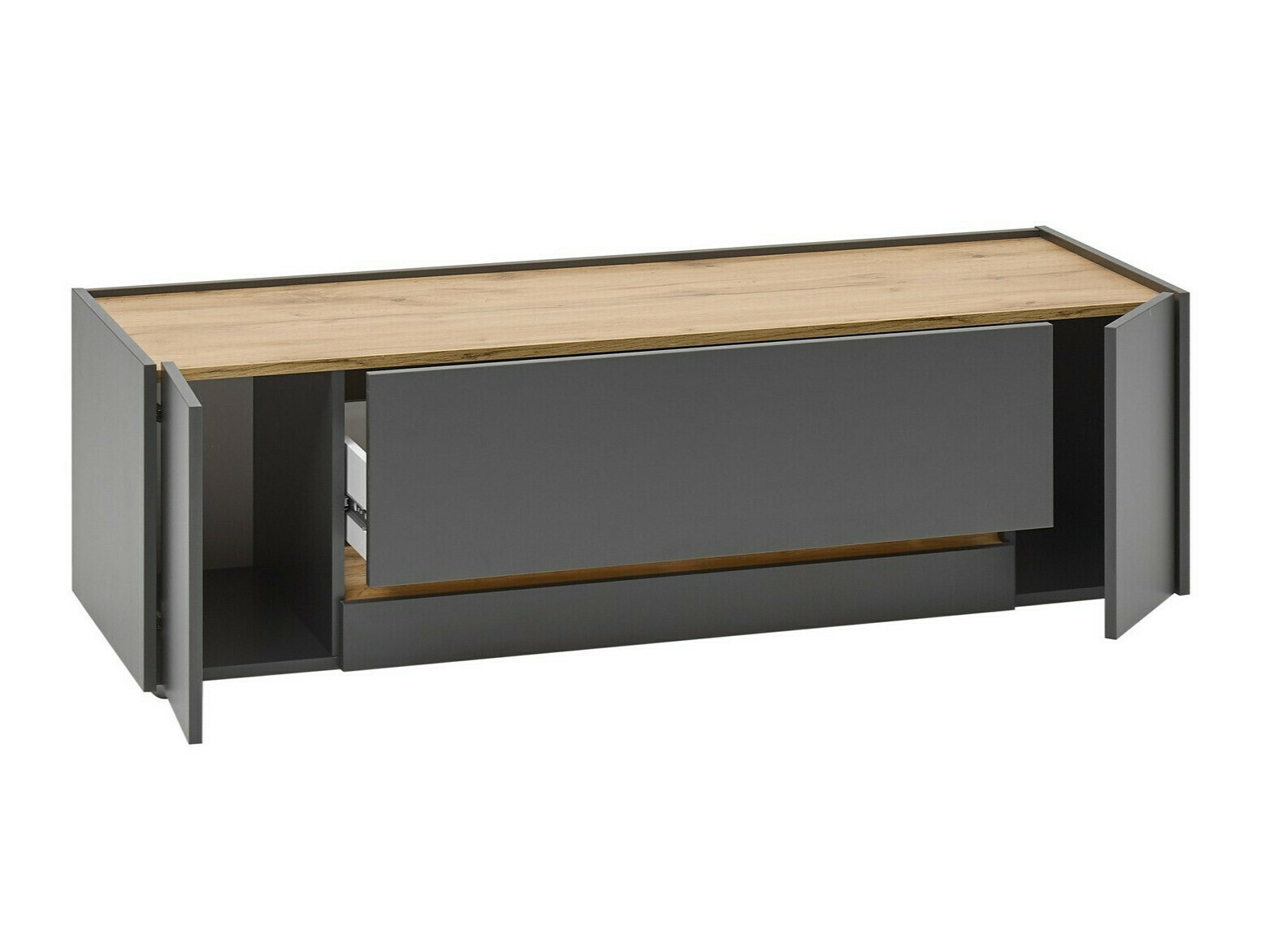 Living room set Elbsori 131 (Anthracite + Wotan Oak)