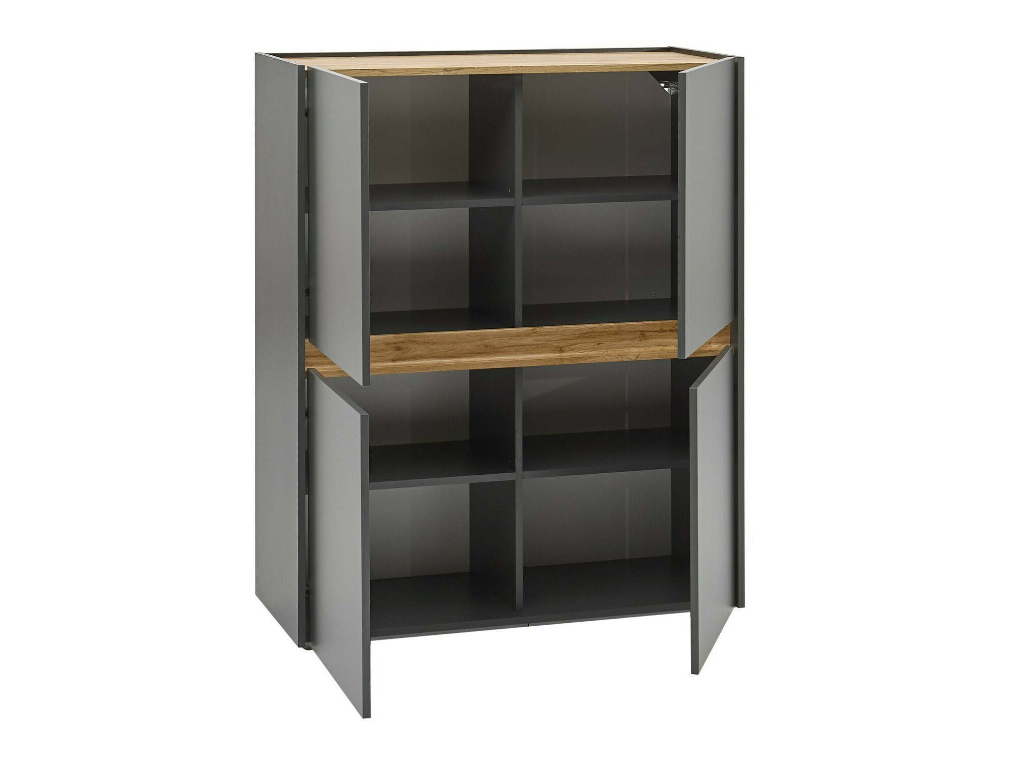 Living room set Elbsori 131 (Anthracite + Wotan Oak)