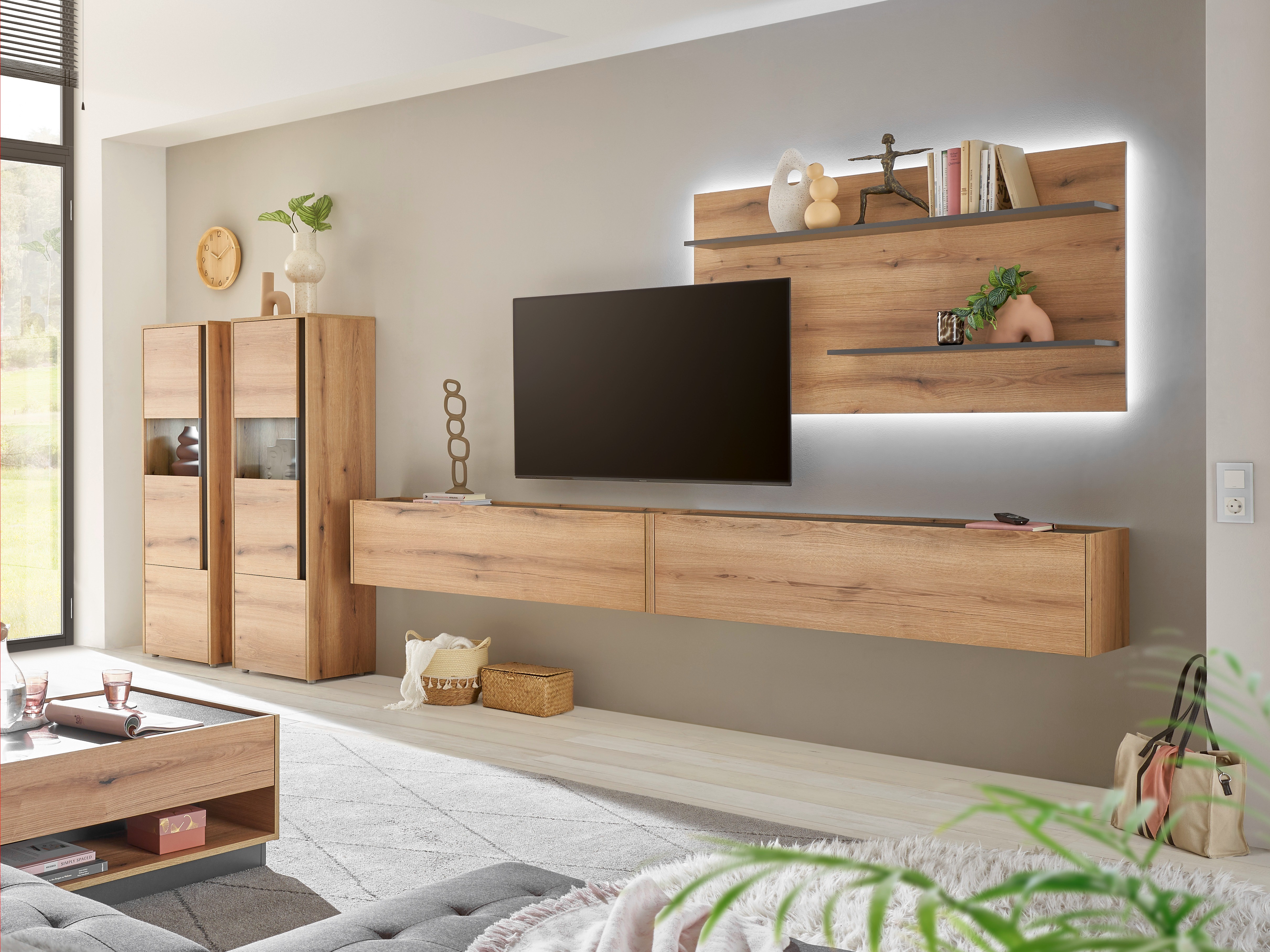 Living room set Elbsori 135 (Oak + Anthracite)
