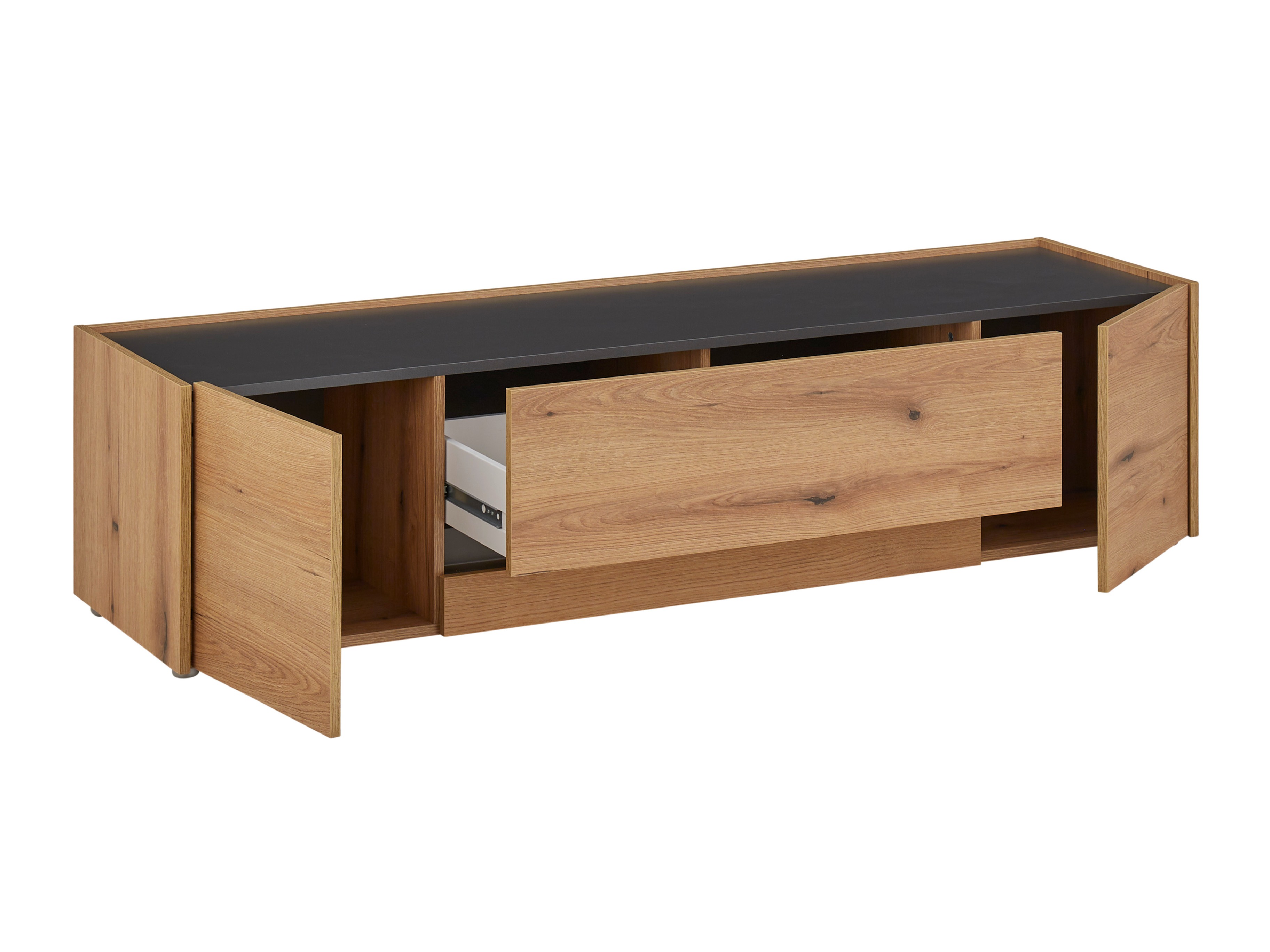 Σετ επίπλων σαλονιού Elbsori 131 (Δρυς + Ανθρακί)