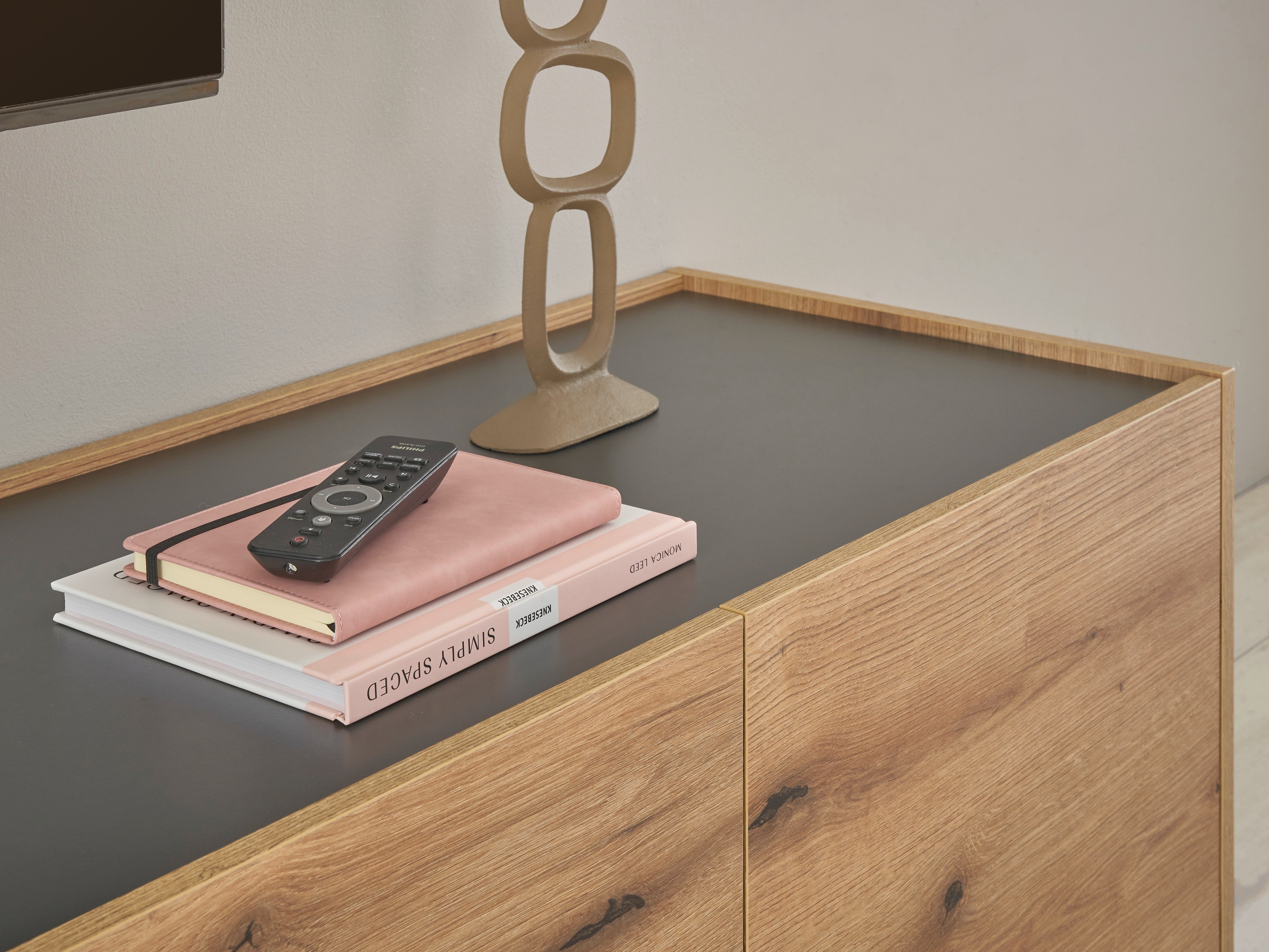 Σετ επίπλων σαλονιού Elbsori 131 (Δρυς + Ανθρακί)